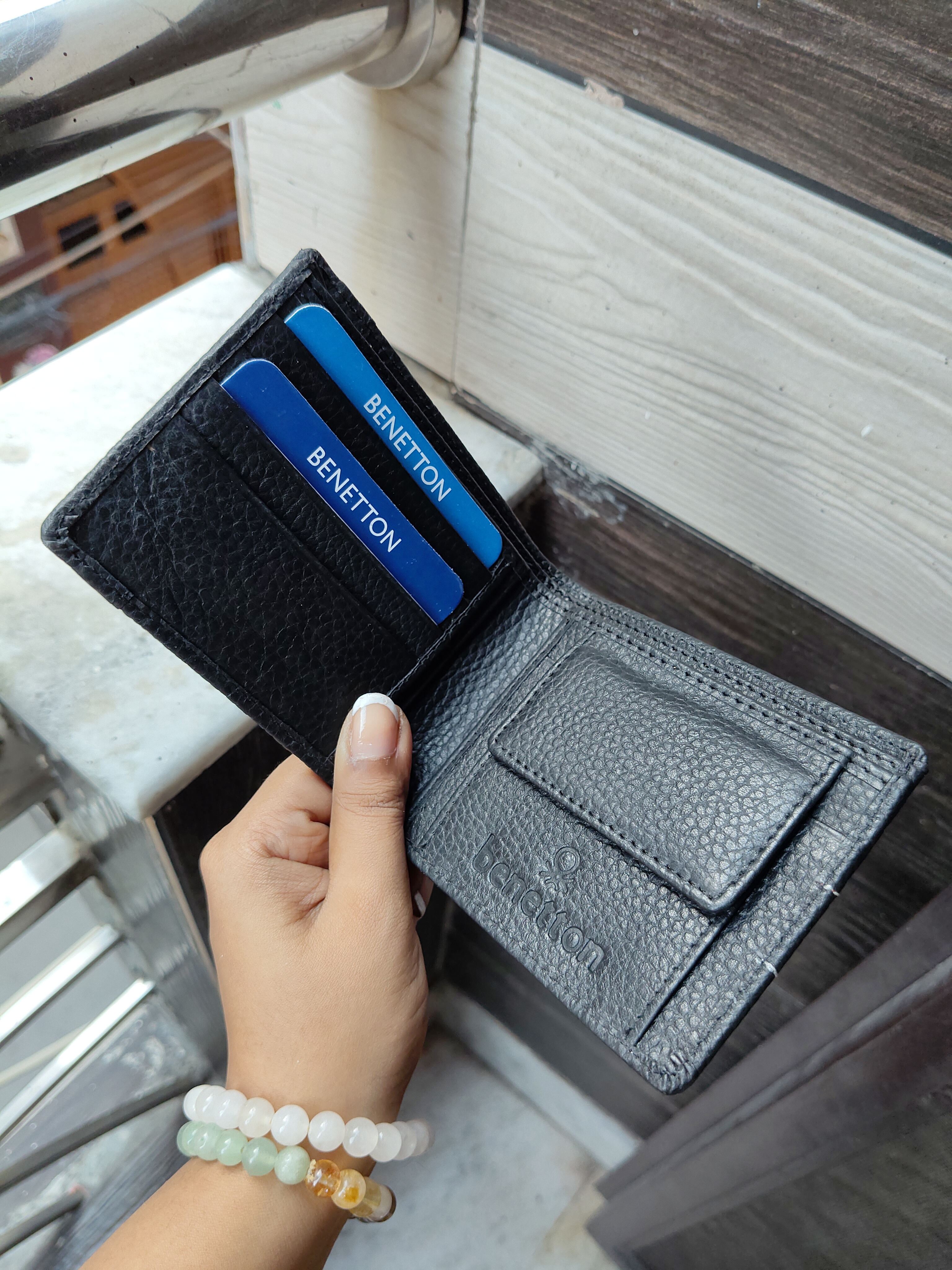 Benetton Men Wallet (Black)