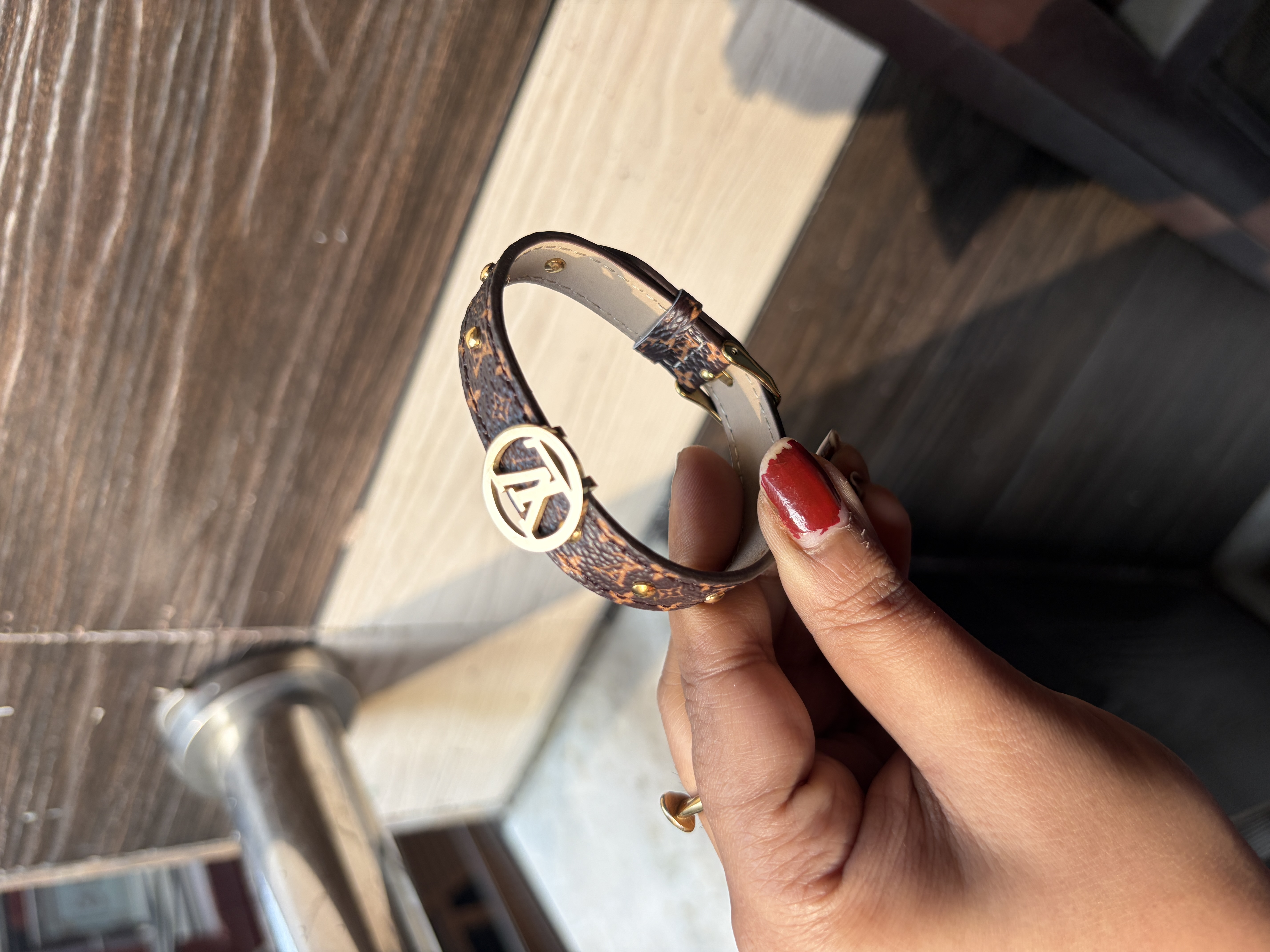 Men Leather Belt Bracelet 