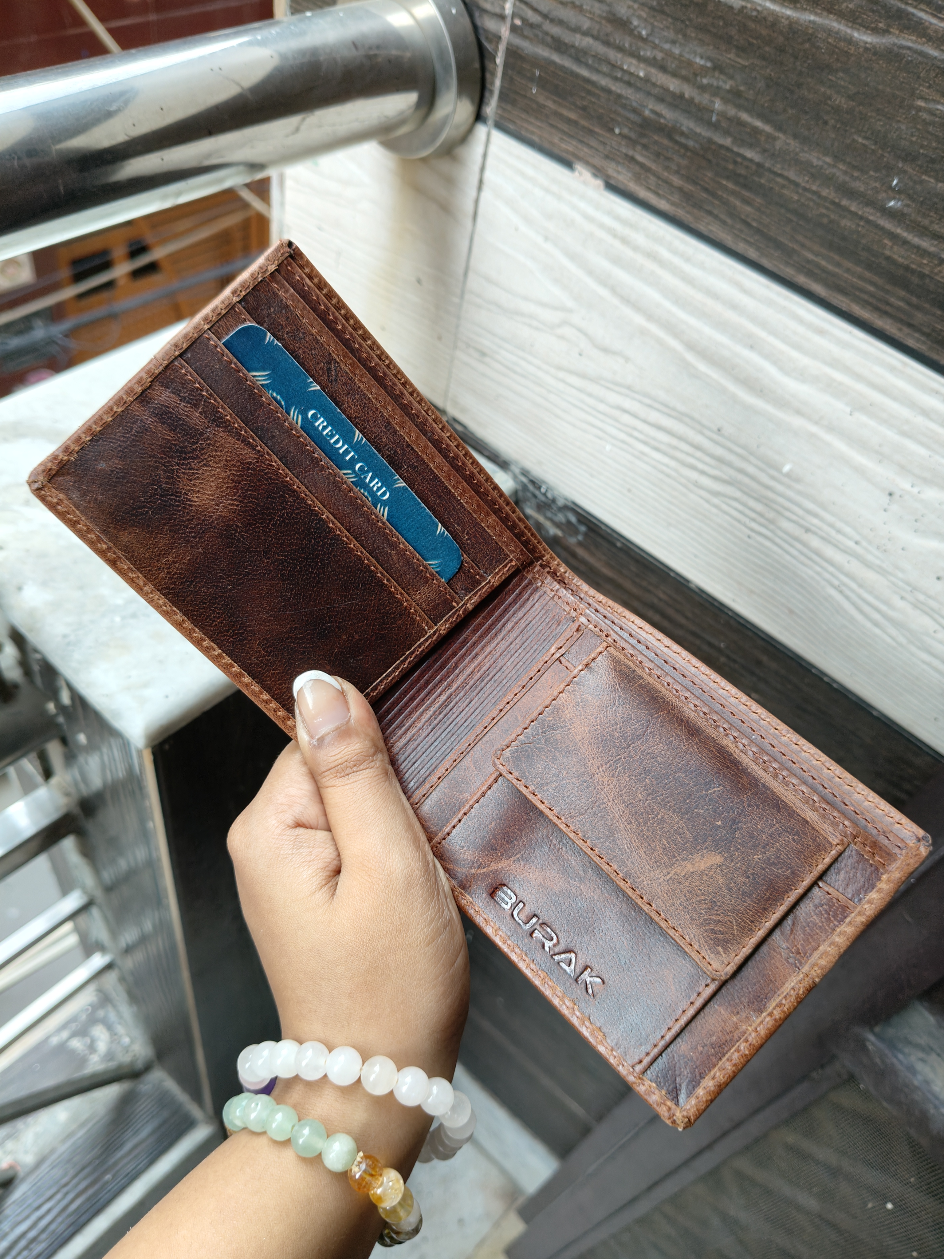 Burak 3 Stitch Premium Wallet (Tan)