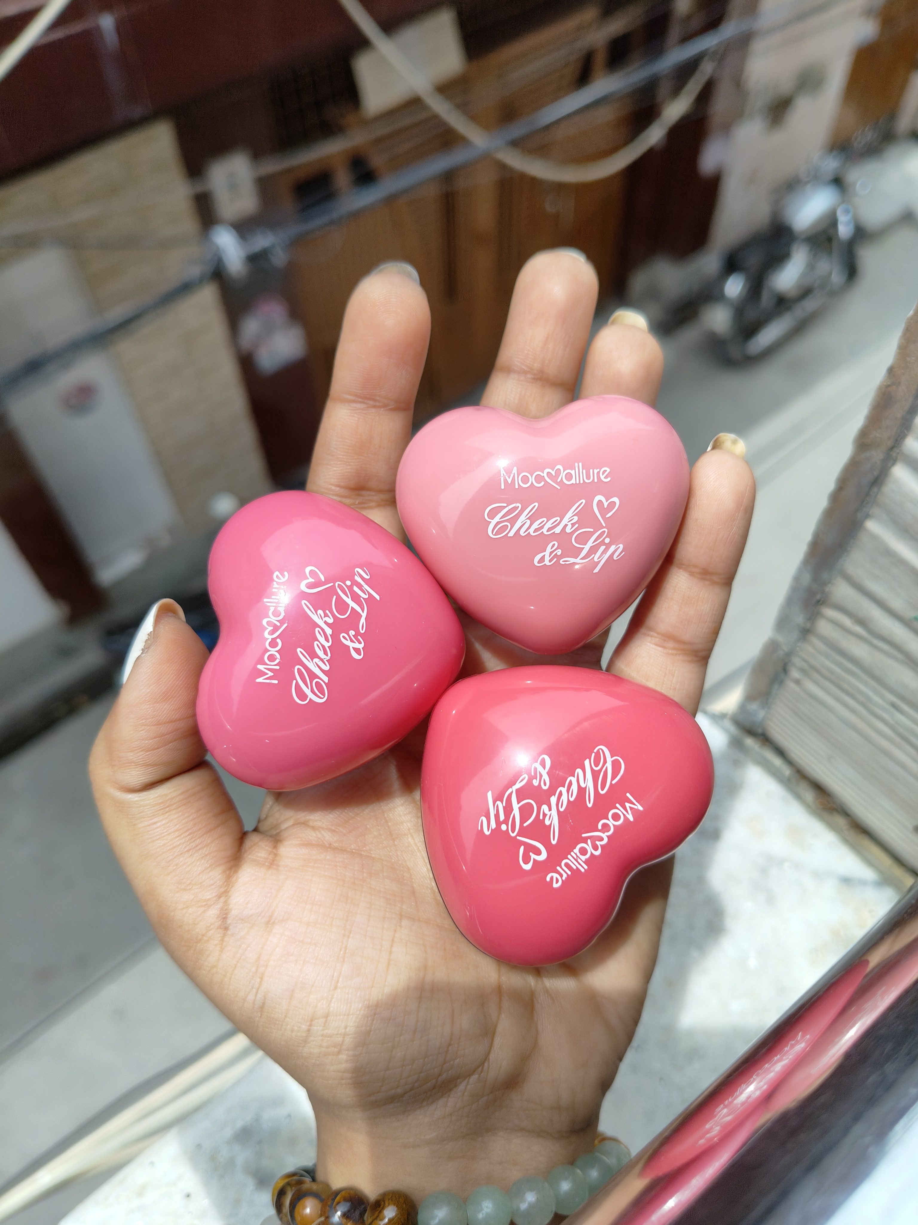 Heart Cream Blush with Mini Brush
