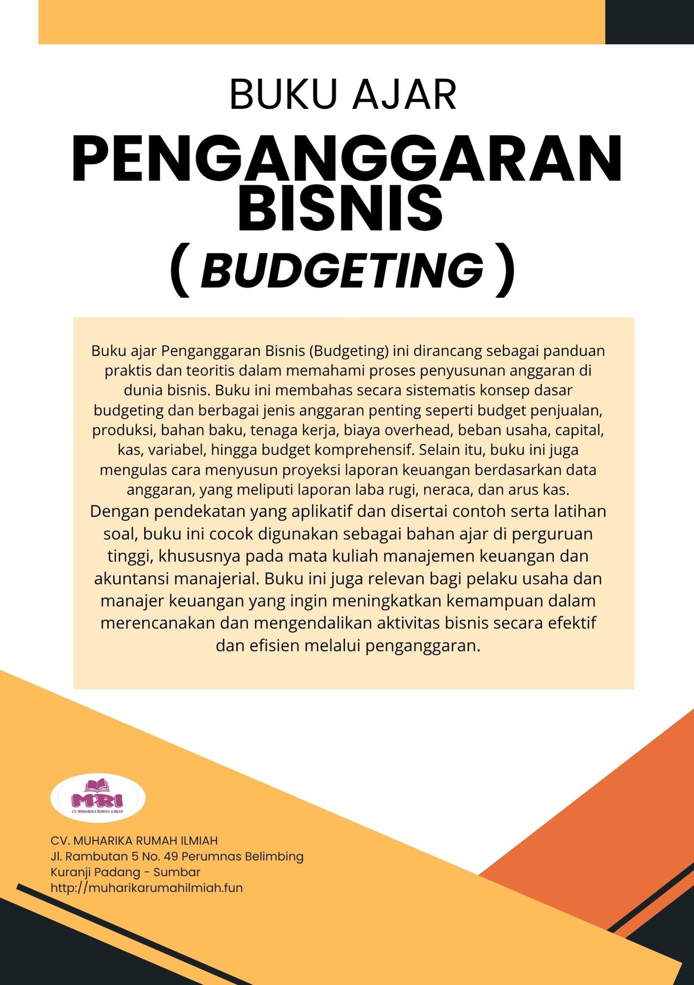 PENGANGGARAN BISNIS (BUDGETING)