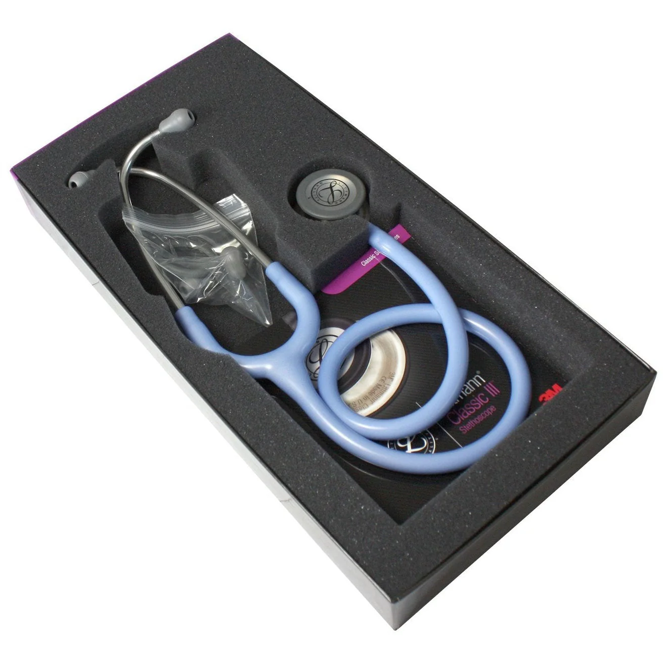 3M™ Littmann® Classic III™ Stethoscopes , Ceil/Baby Blue Tube, Stainless-finish Chestpiece #5630