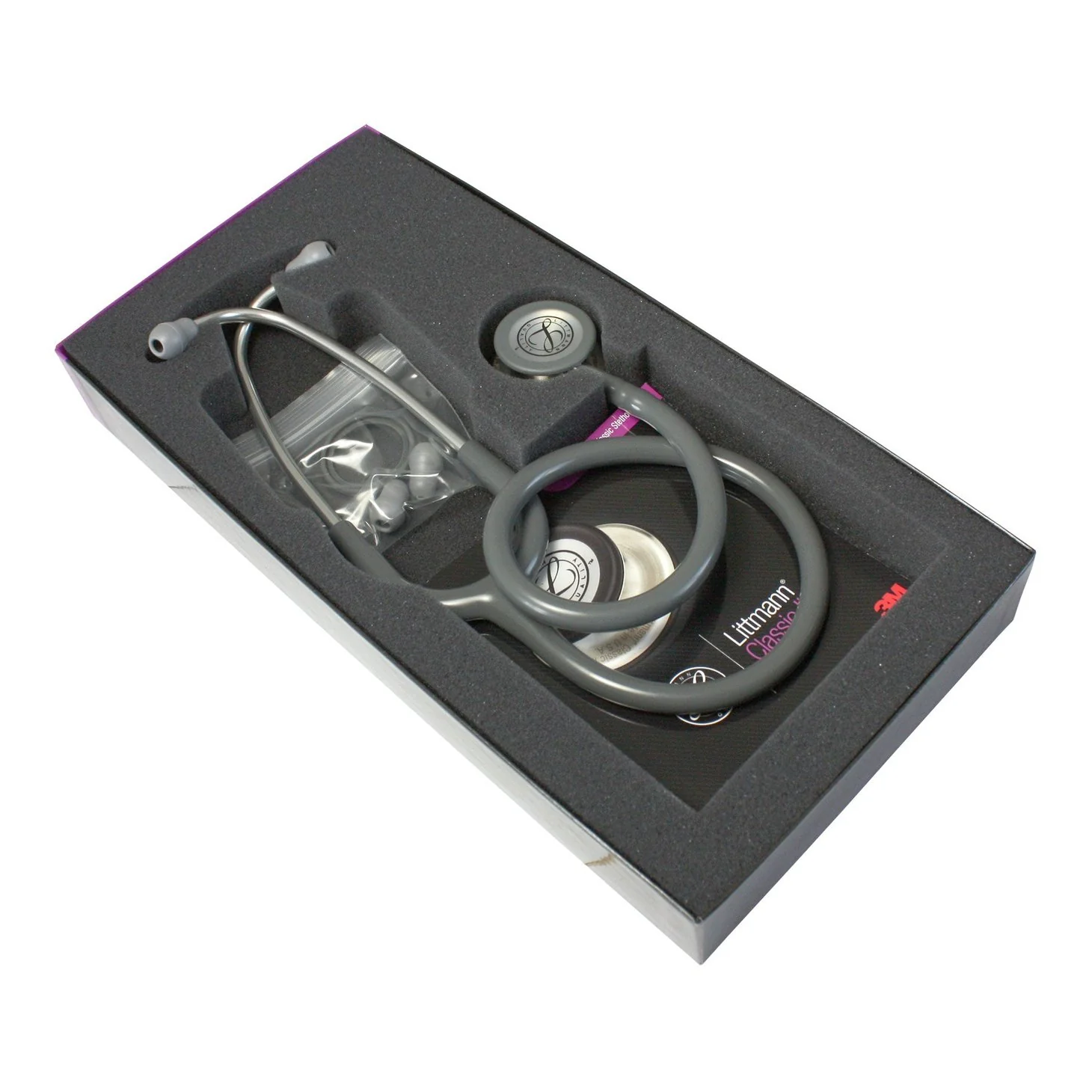 3M™ Littmann® Classic III™ Stethoscopes , Grey Tube, Stainless-finish Chestpiece #5621