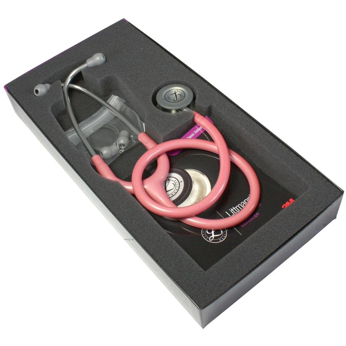 3M™ Littmann® Classic III™ Stethoscopes , Pink Tube, Stainless-finish Chestpiece #5633