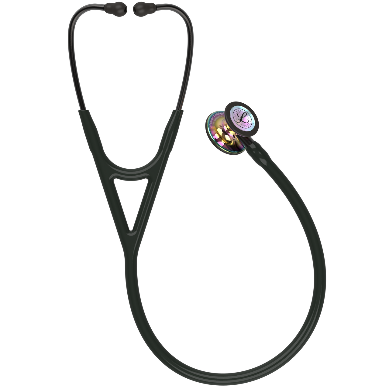 3M™ Littmann® Cardiology IV™ – Black tube & Polished rainbow finish chest piece #6240 Santa3K