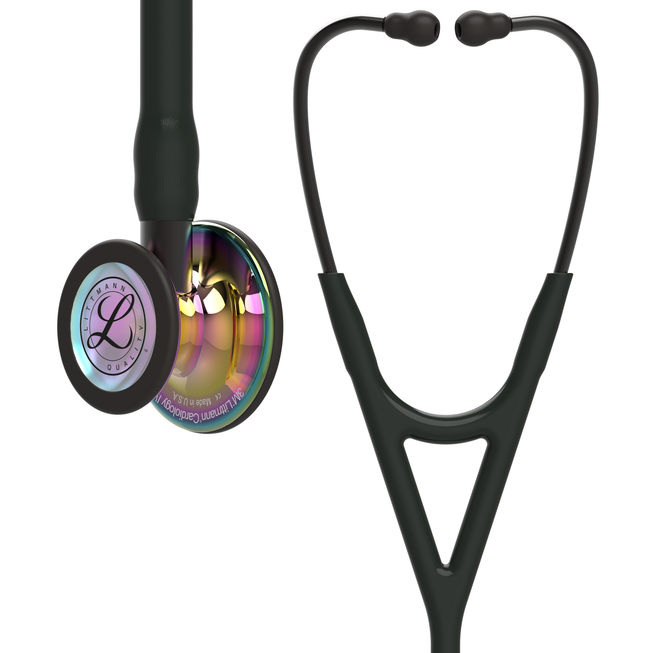 3M™ Littmann® Cardiology IV™ – Black tube & Polished rainbow finish chest piece #6240 Santa3K