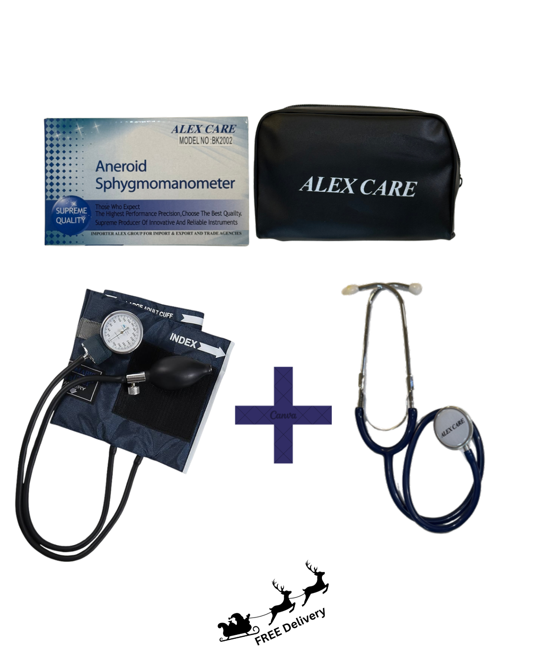 Alex Care Aneroid Sphygmomanometer + Stethoscope