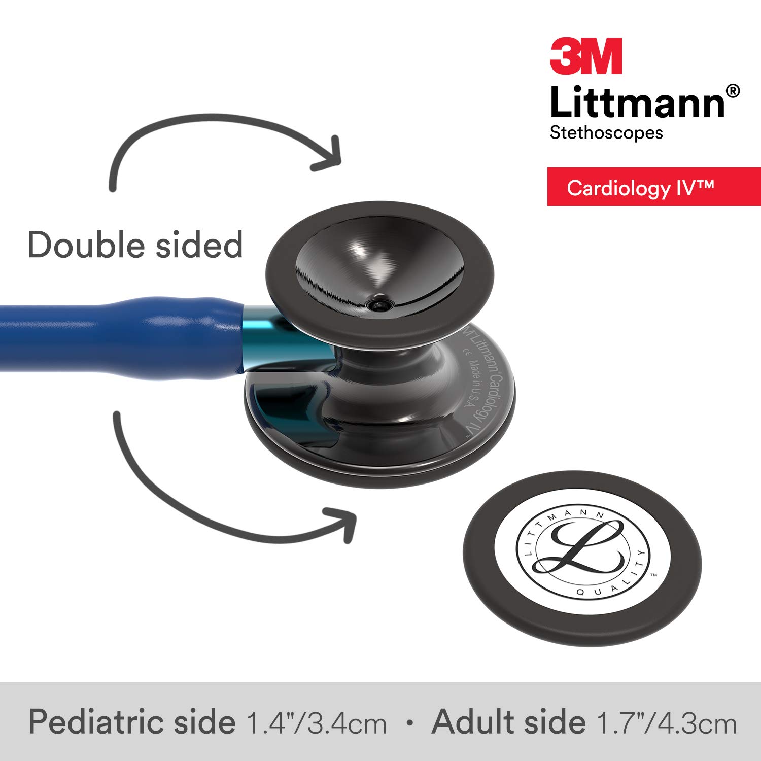 3M™ Littmann® Cardiology IV™ – Navy Blue tube & Polished Smoke chest piece, blue Stem #6202
