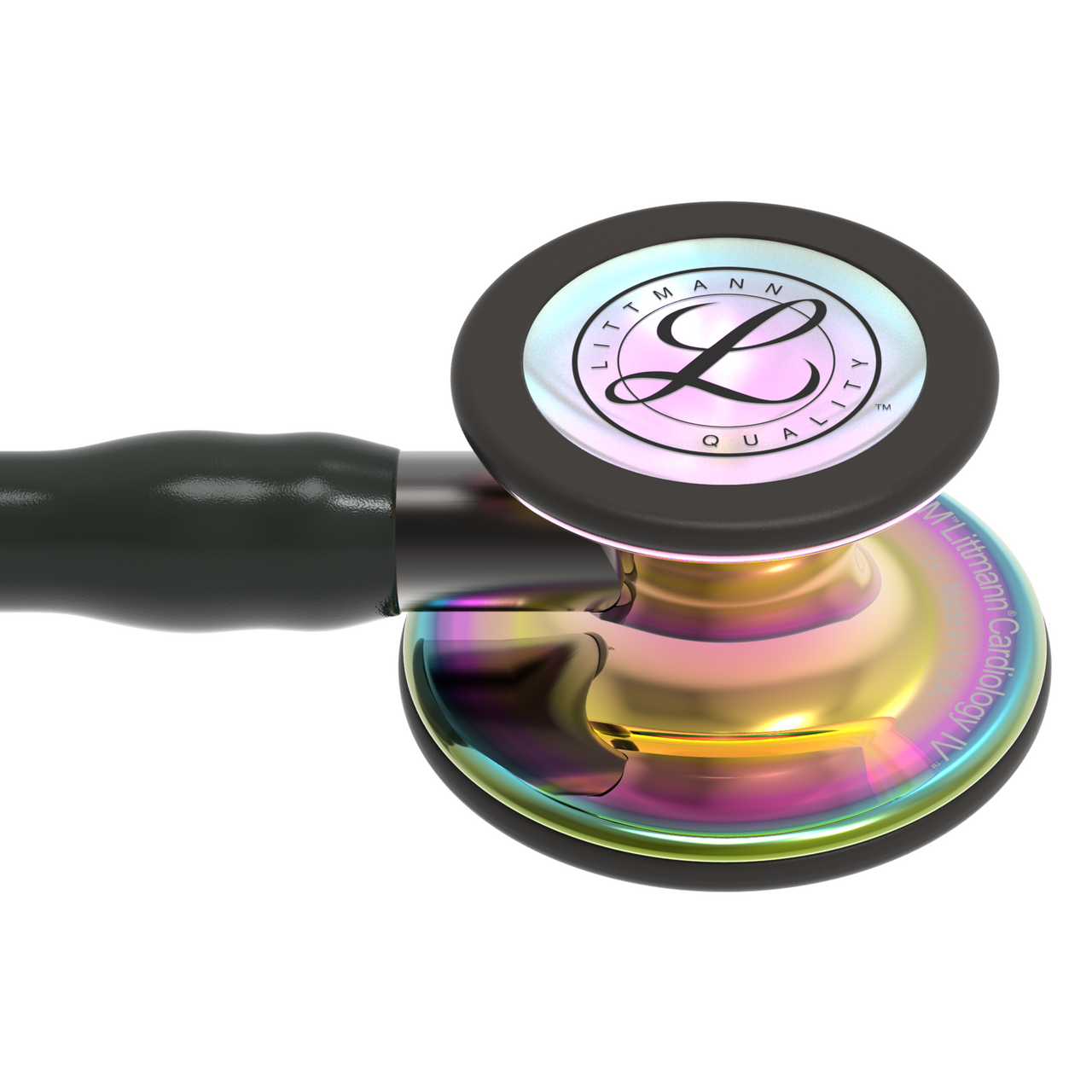 3M™ Littmann® Cardiology IV™ – Black tube & Polished rainbow finish chest piece #6240 Santa3K