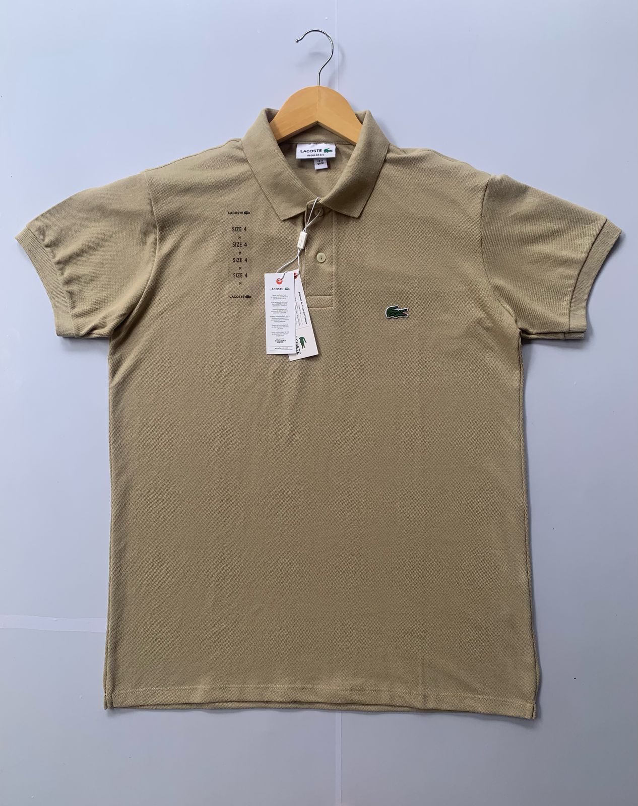 Camisa polo Lacoste beje - Tamanho: M
