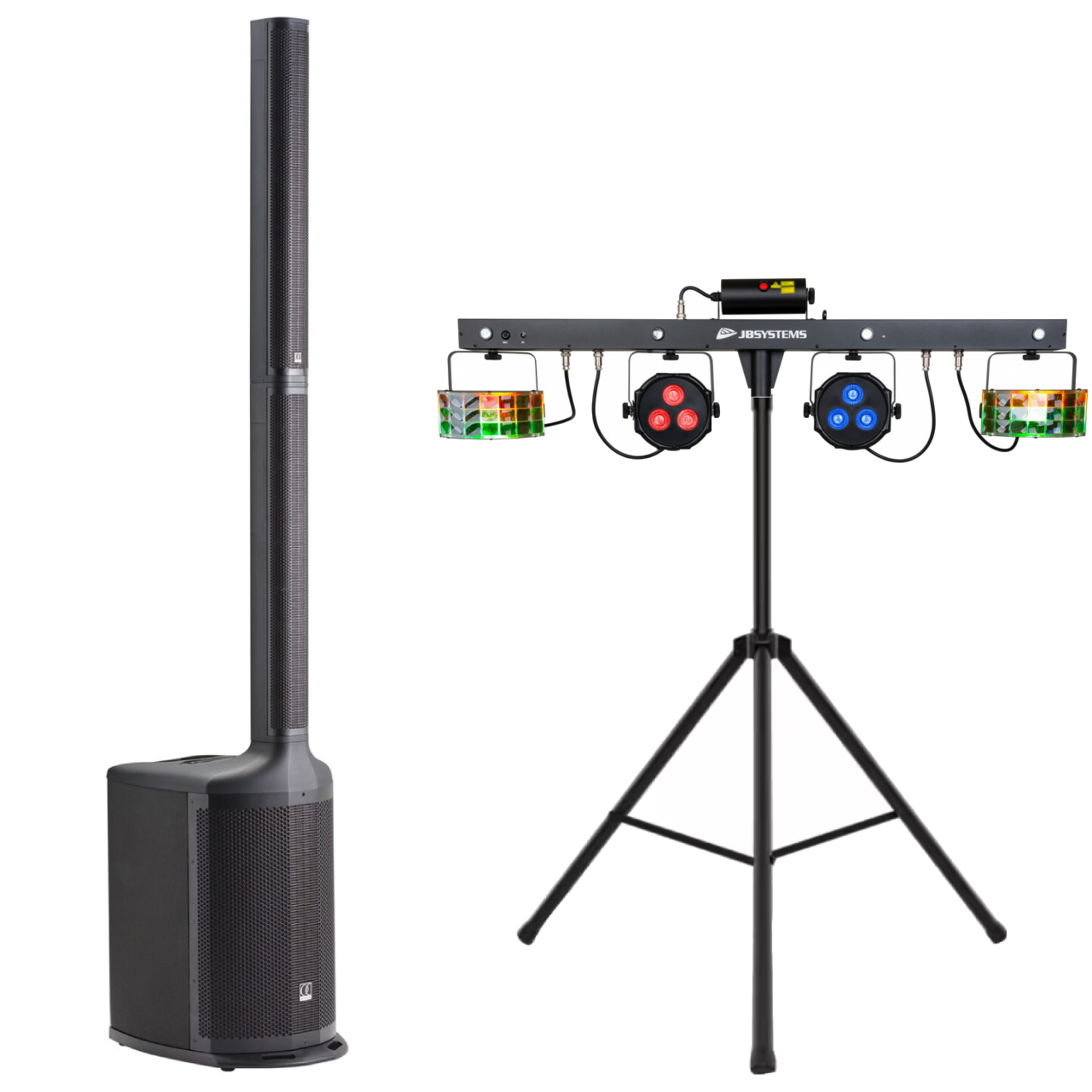 Pack Sono Soirée 80 personnes (Enceinte + Jeu de lumière)