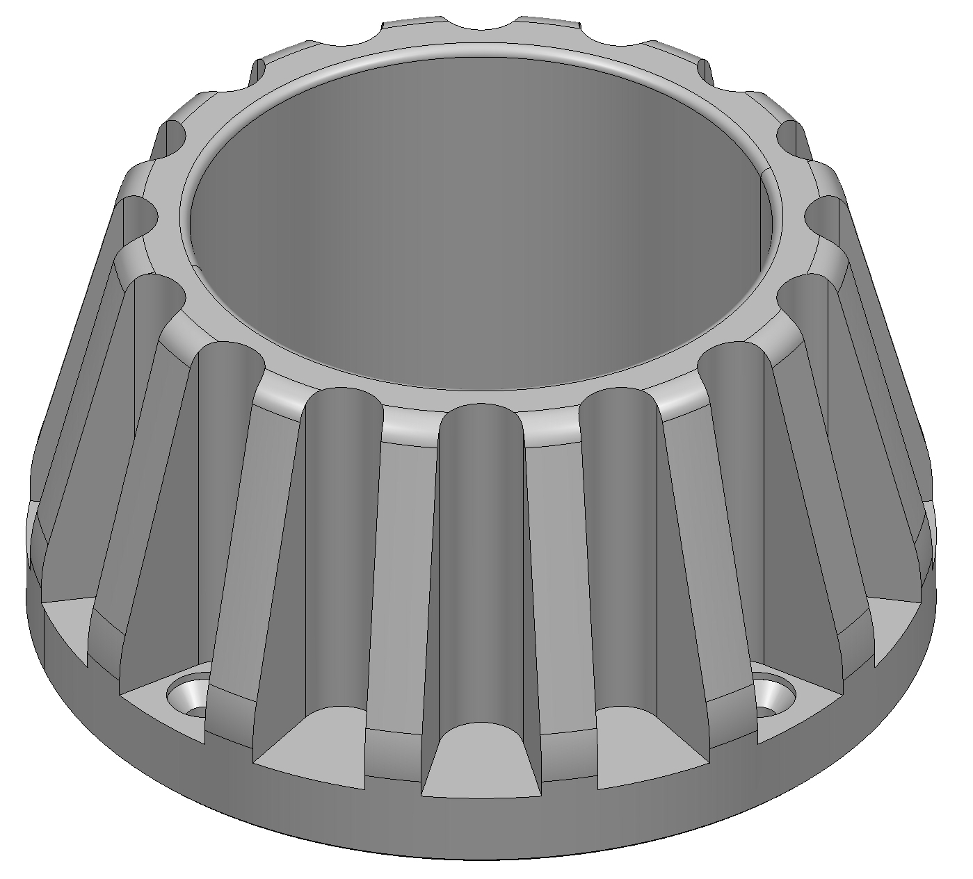 Rigging Hose Bezel Finned for 2.5" Hose