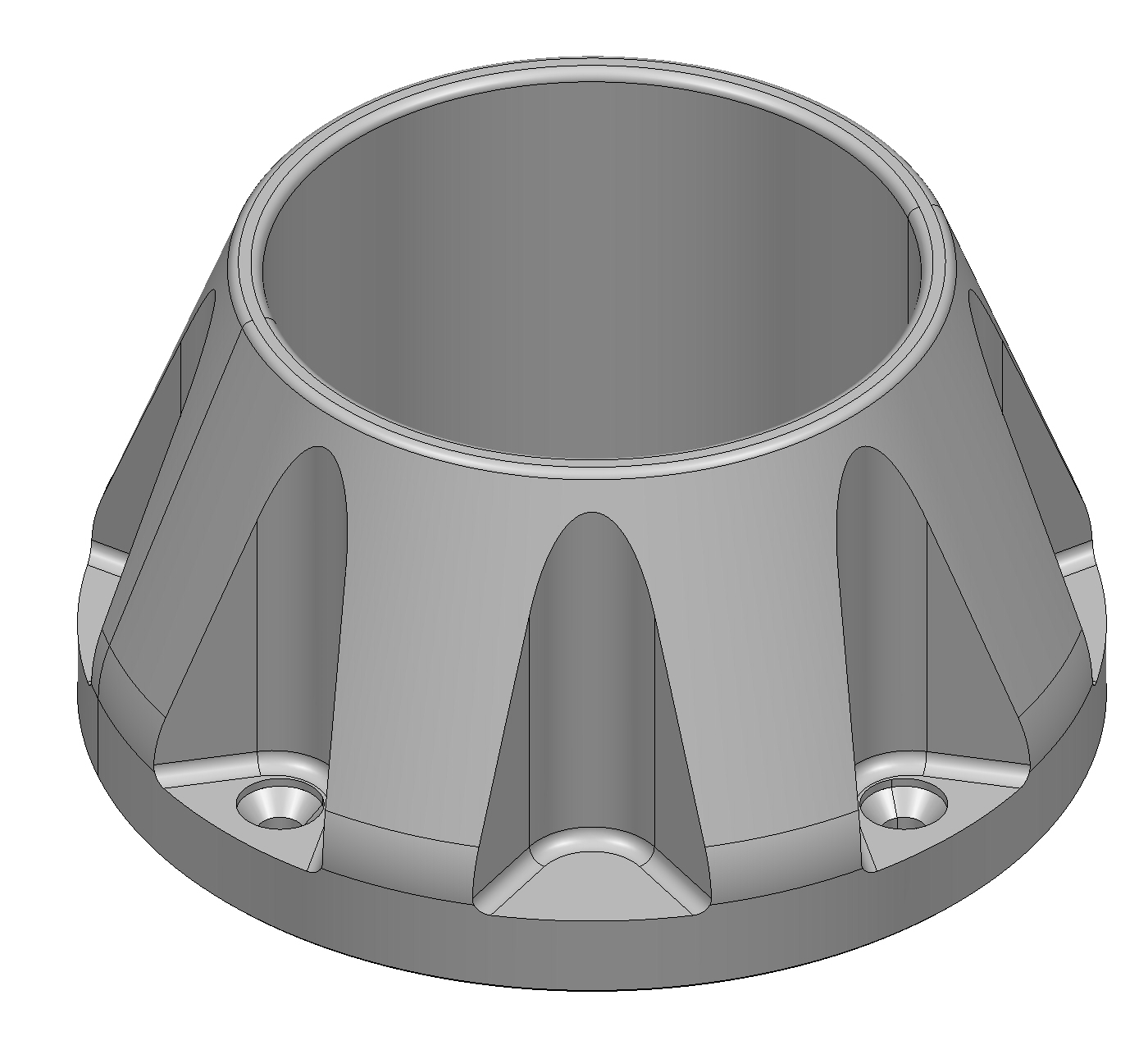 Rigging Hose Bezel Scalloped Wide for 2.5" Hose