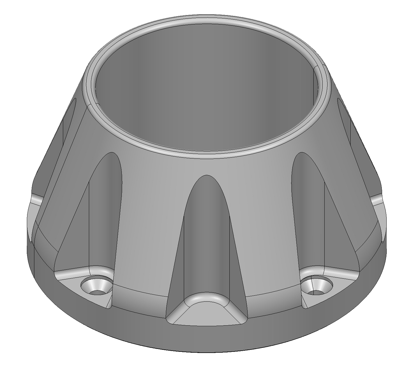 Rigging Hose Bezel Scalloped Wide for 2.0" Hose