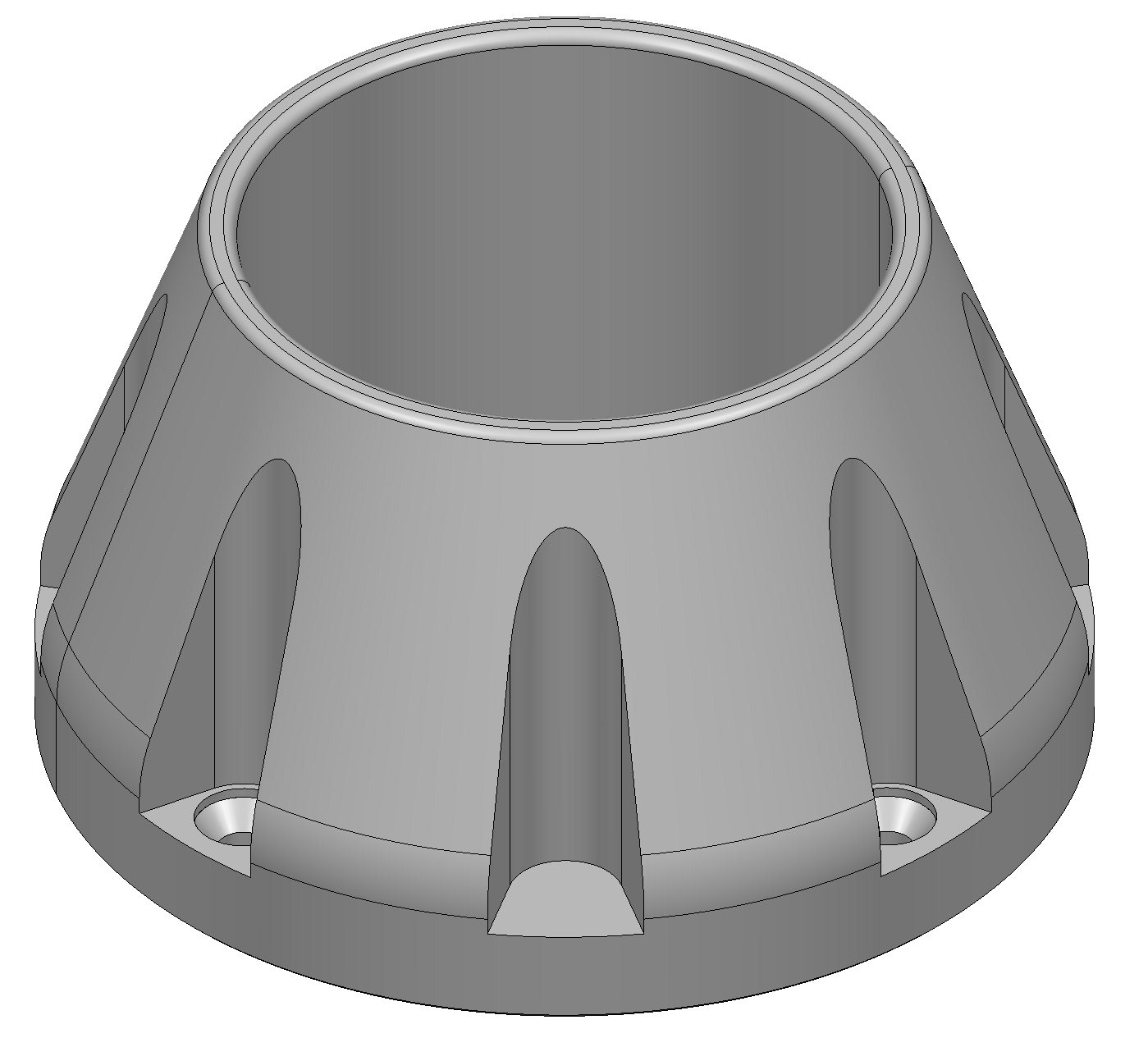 Rigging Hose Bezel Scalloped Narrow for 2.0" Hose