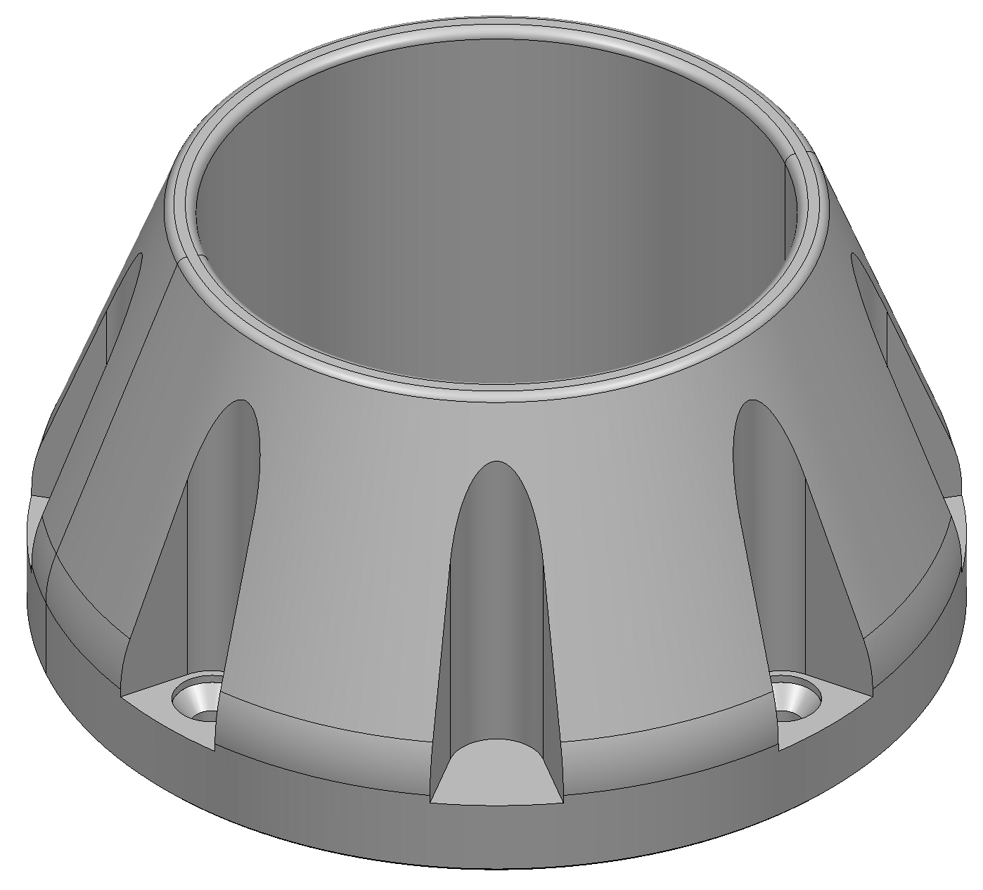 Rigging Hose Bezel Scalloped Narrow for 2.5" Hose