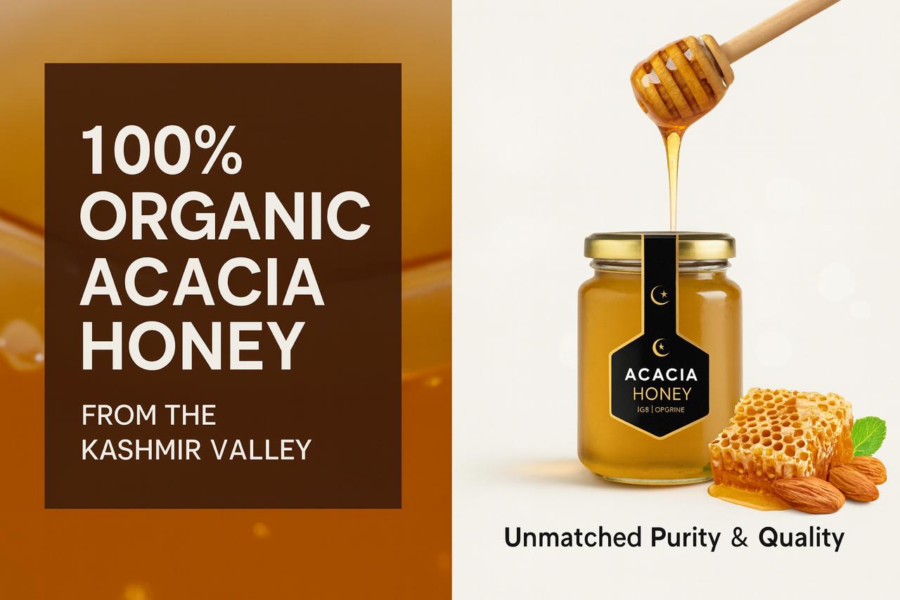 100% Organic Certified Kashmiri Accacia Honey