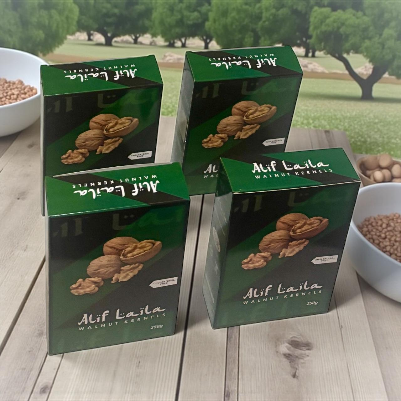 Alif Laila Walnut Kernels Sharbati Halves 1Kg (4x250g)