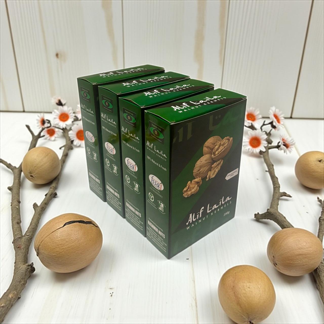 Alif Laila Walnut Kernels Sharbati Halves 1Kg (4x250g)