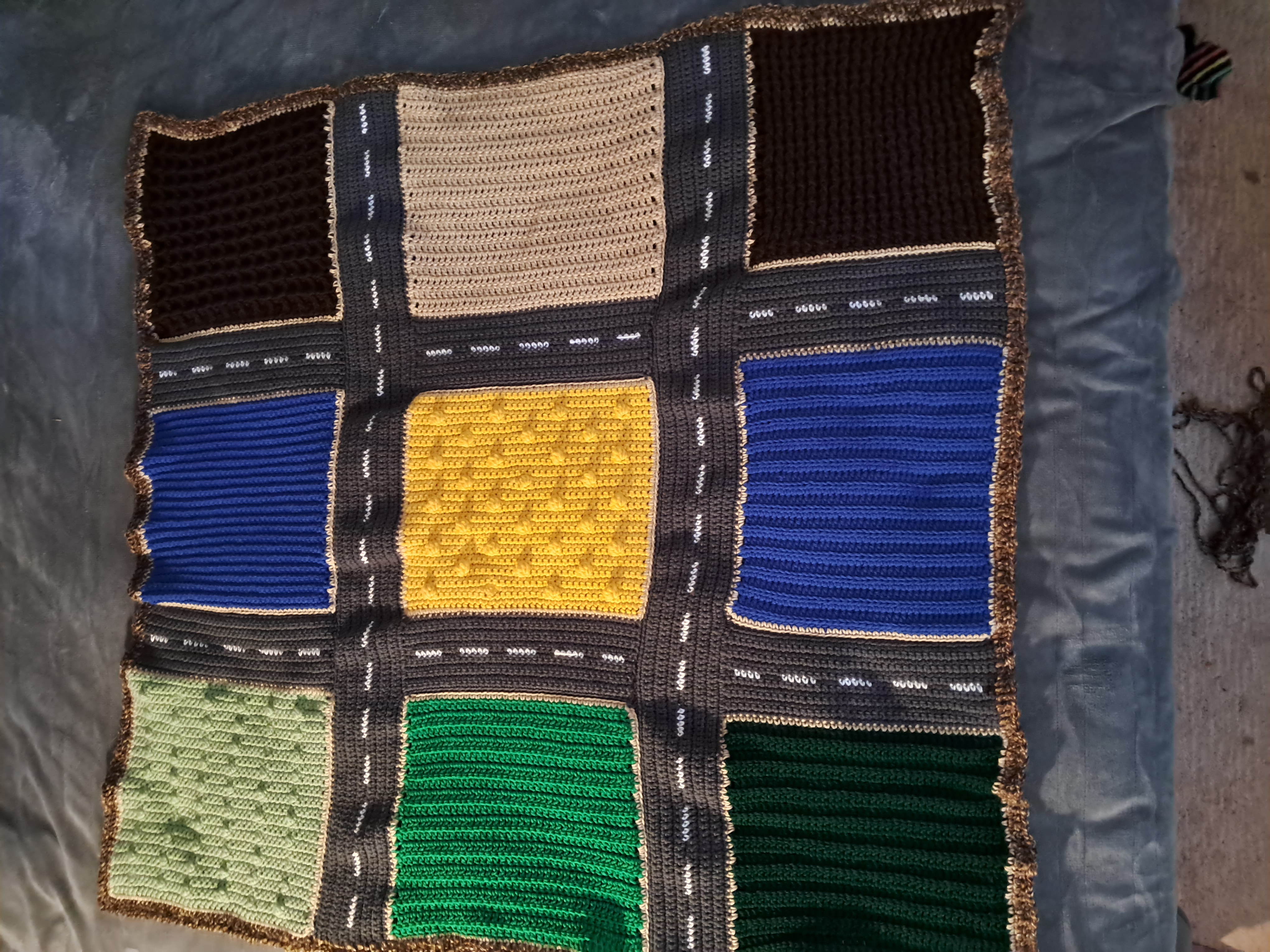 Handmade Crochet Farm Style Play Mat