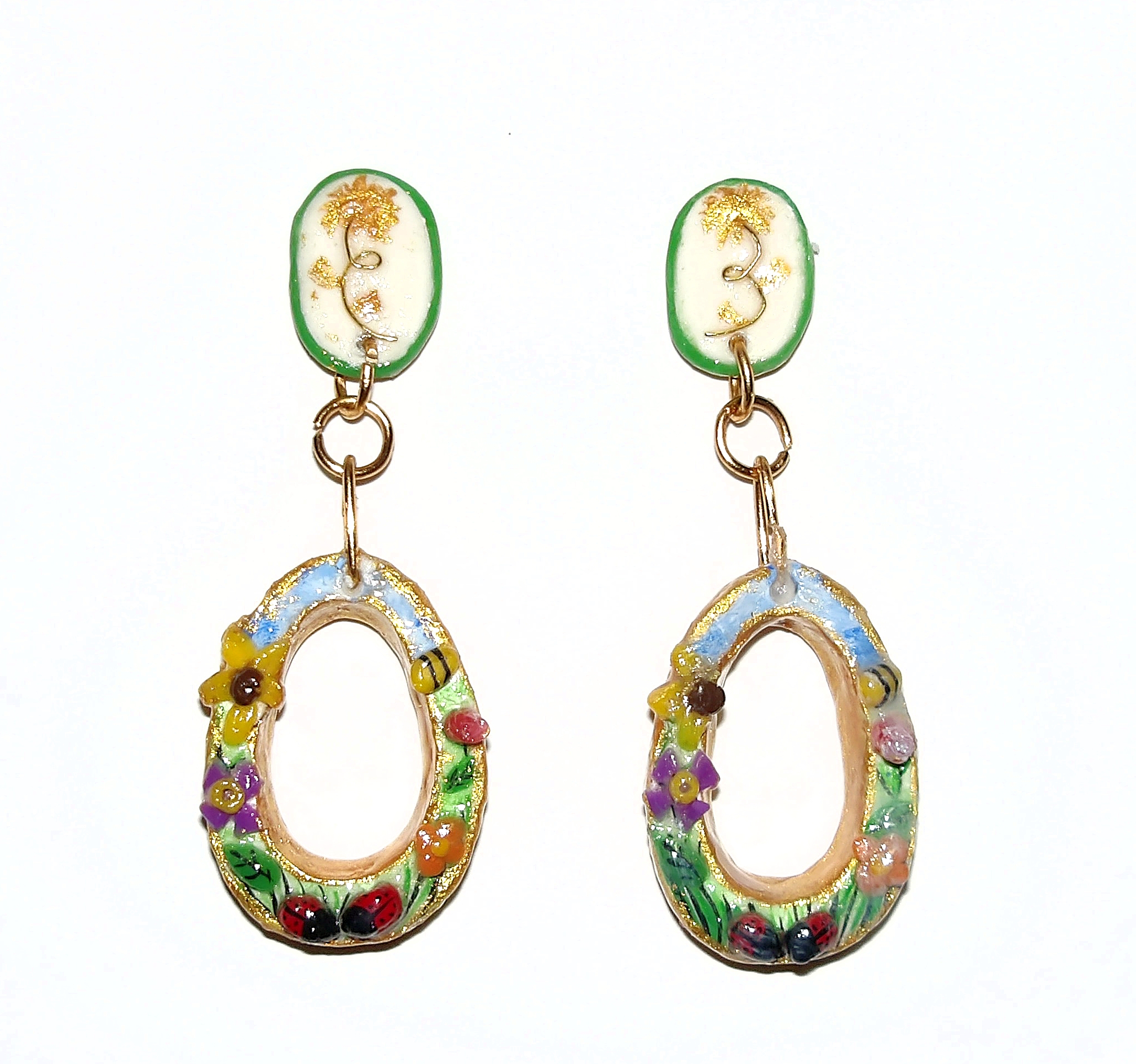 Golden Botanical Earrings