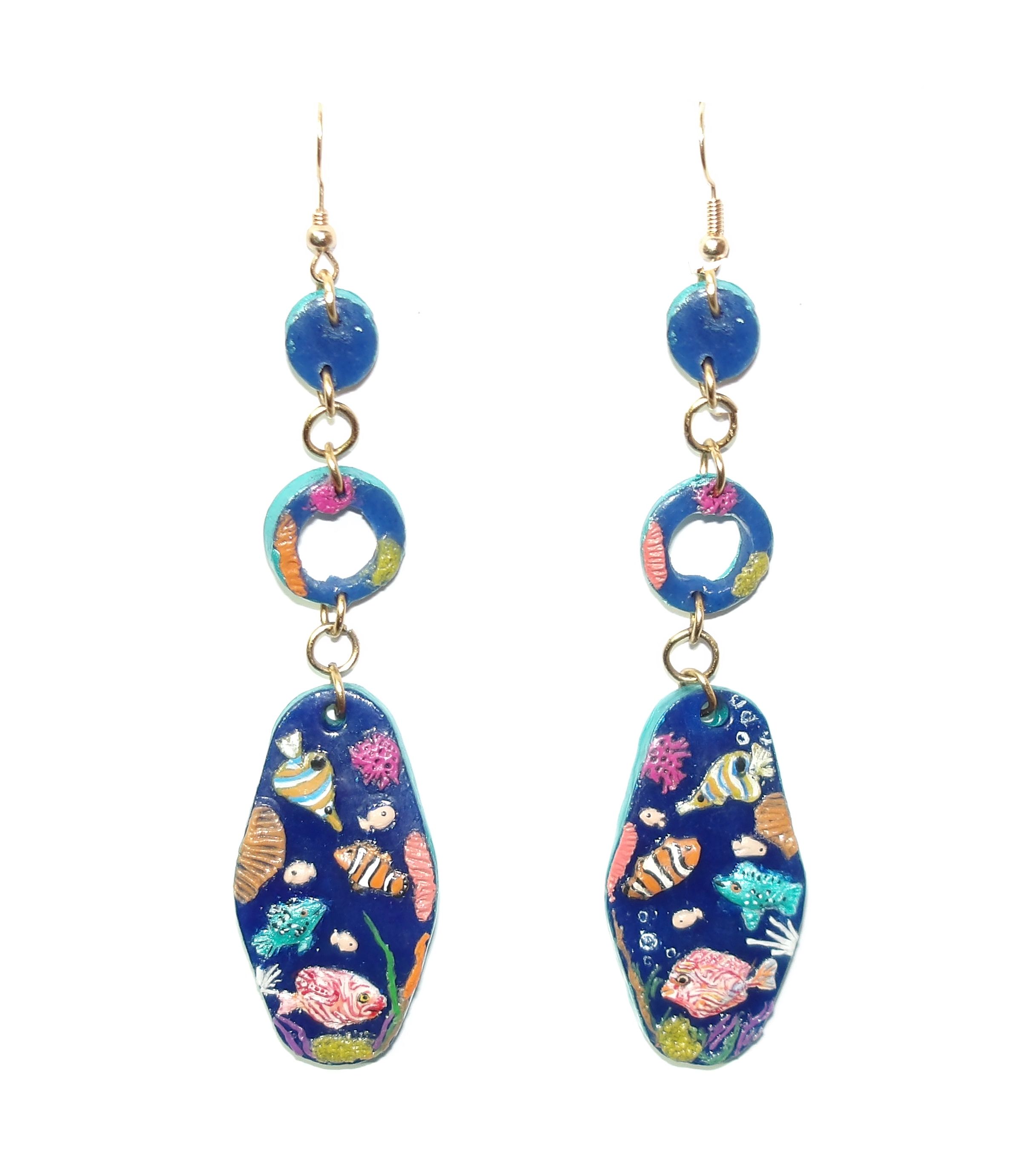 Little Fishies Dangling Earrings