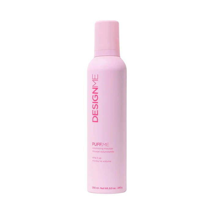 Design.Me PUFF.ME – Mousse Volumisante 250 ml – Volume Léger, Tenue Flexible, Protection Thermique