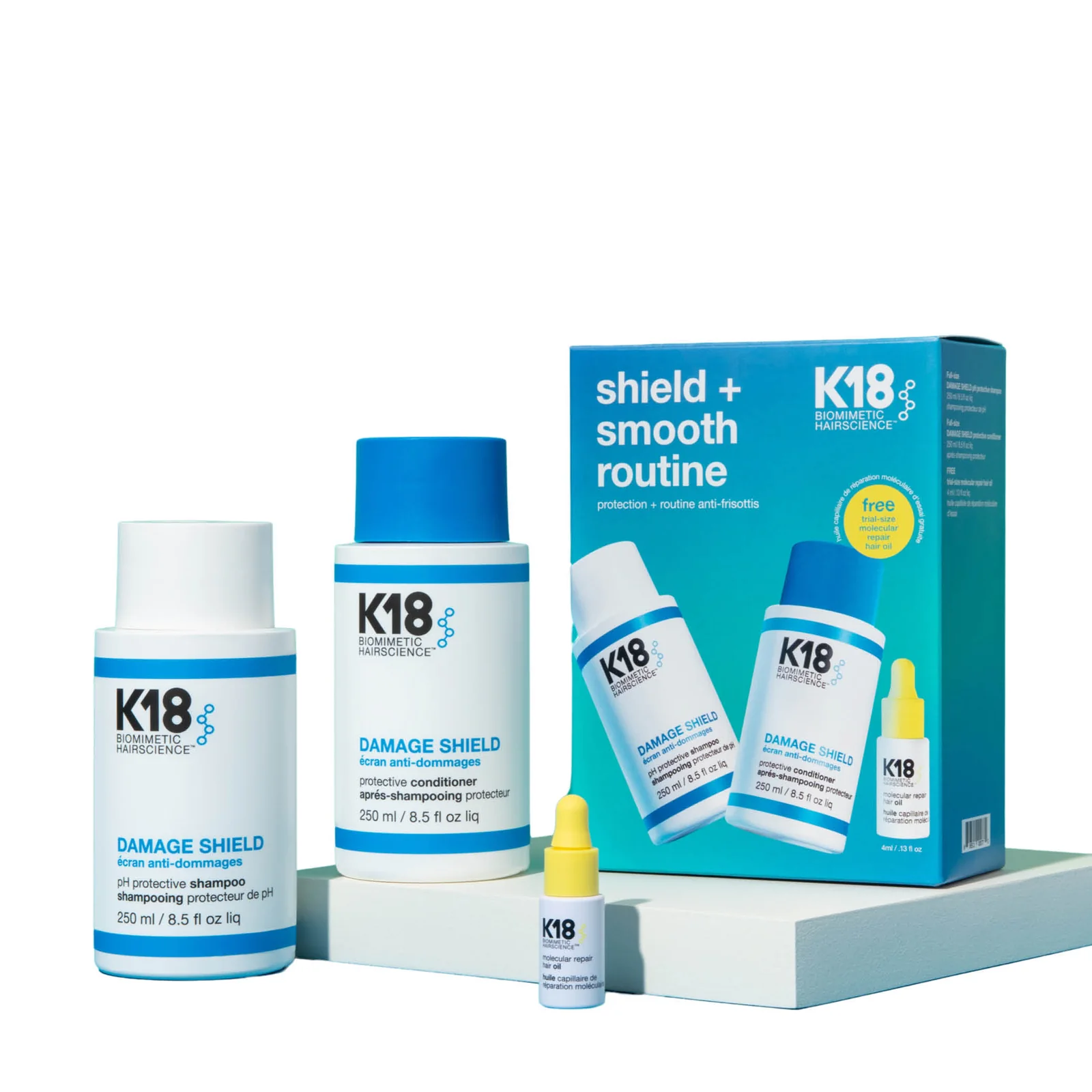 K18 – Kit Protection Cheveux Biomimétique (Masque Réparateur 15 ml + Brume Molecular Mist 30 ml)