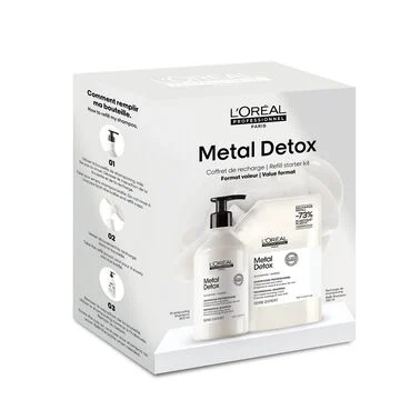 L’Oréal Professionnel Metal Detox – Coffret Recharge Shampooing 500 ml (Sulfate‑Free, Anti‑Métal)
