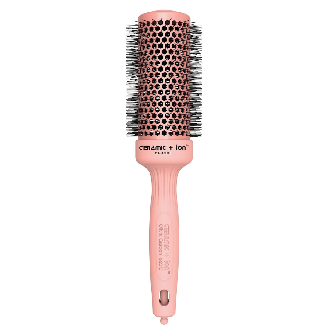 Brosse à cheveux XL ronde 4,4 cm de diamètre - Rose Olivia Garden 