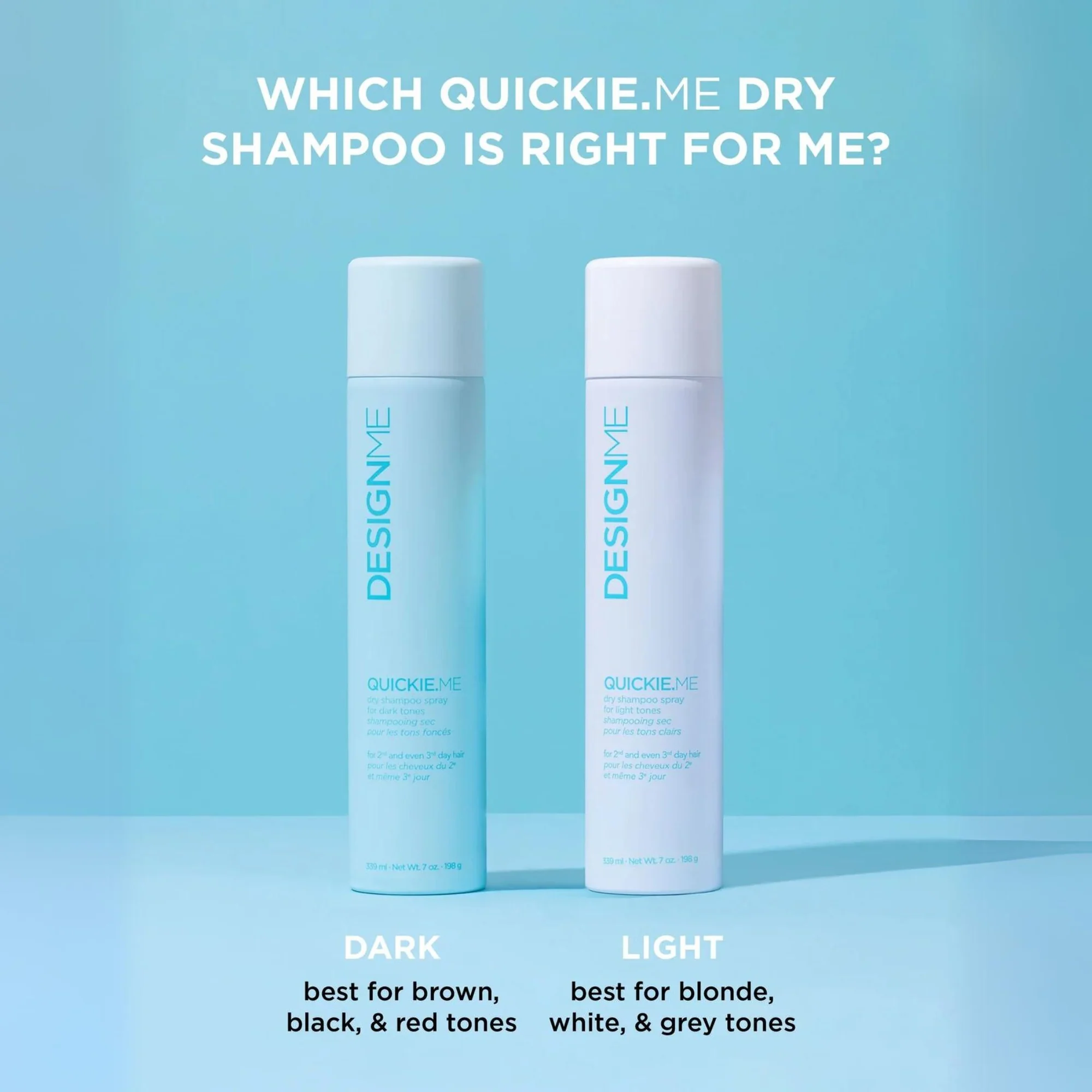 DESIGN ME. SHAMPOING SEC POUR TONS FONCÉS QUICKIE.ME - 96 ML