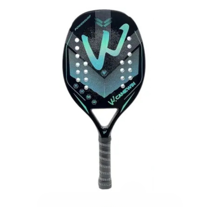 Raquete de Tênis de Praia Camewin Fibra de Carbono 3k Especial 2023 Cor Holografica Azul