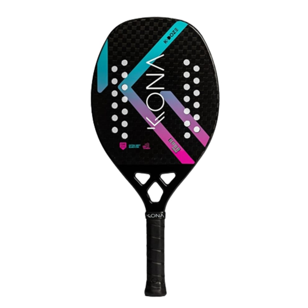 Raquete Beach Tennis Kona K Doze Profissional Carbono 12k Cor Azu- Rosa