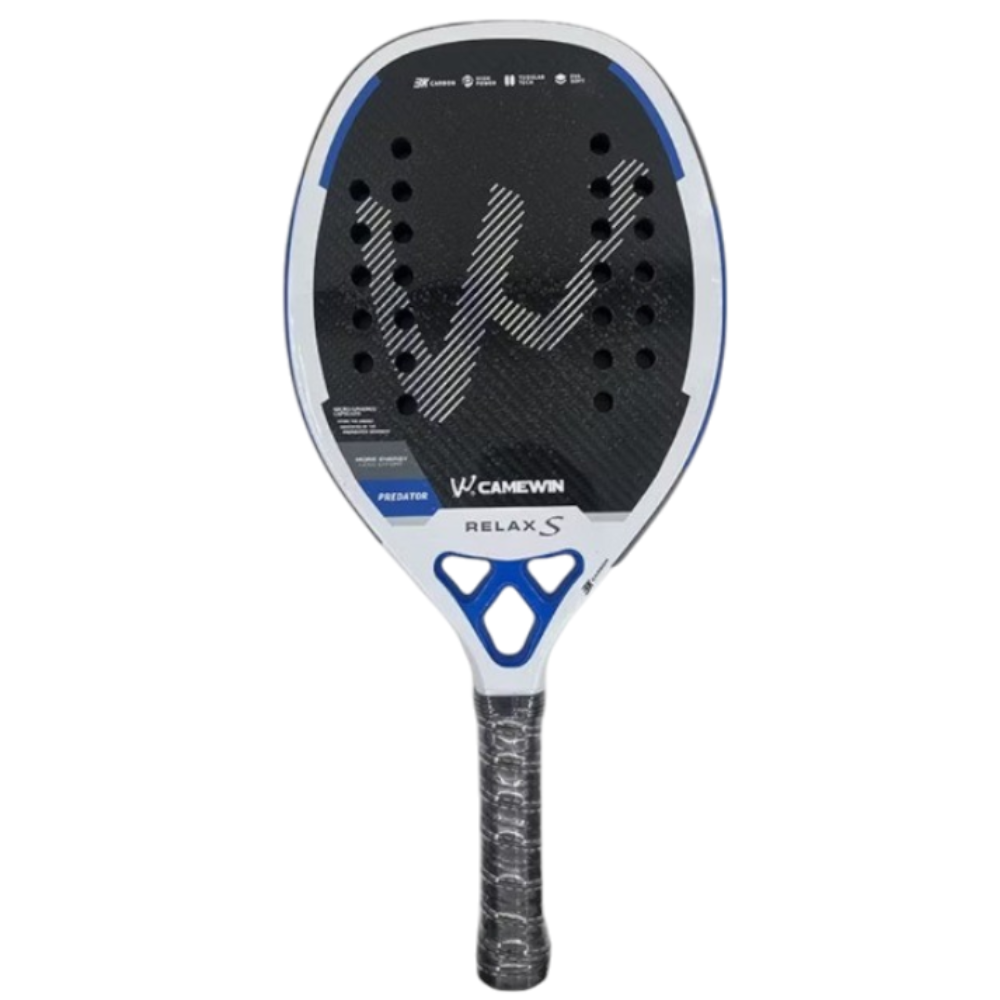 Raquete De Tênis De Praia Fibra Carbono 3K Profissional CAMEWIN Relax S Blue 2025 Novo