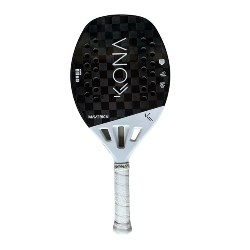 Raquete de Beach Tennis Kona Maverick White Carbono 18K 2023