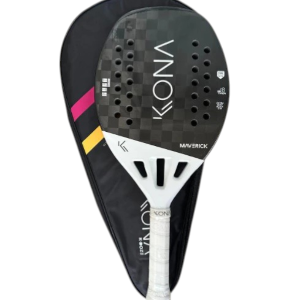 Raquete de Beach Tennis Kona Maverick White Carbono 18K 2023