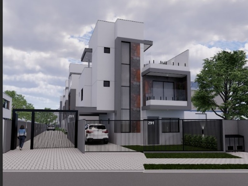 Sobrado Triplex Novo à Venda no Capão Raso | 3 Suítes, Terraço com Churrasqueira, Sem Geminação