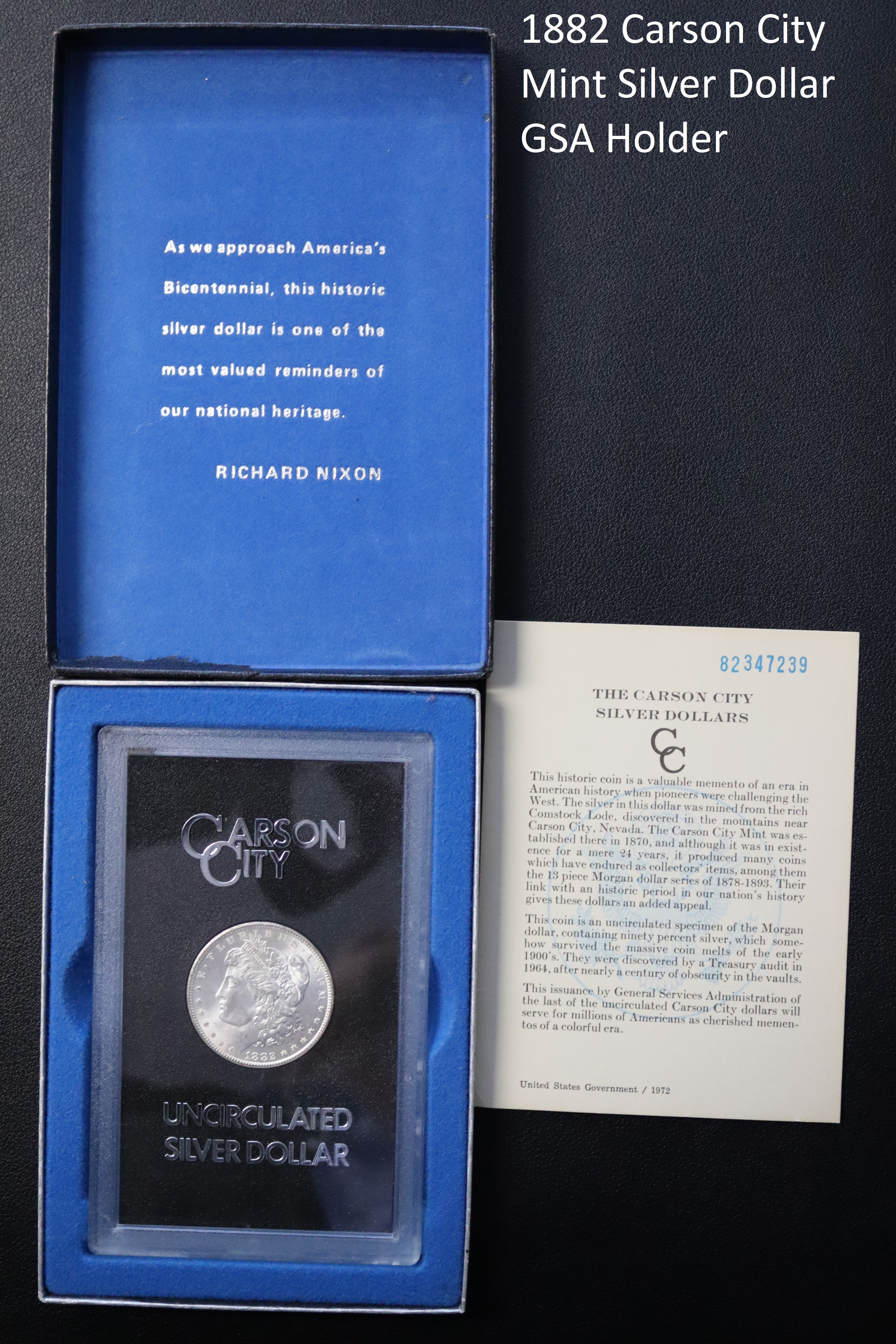 1882-CC Morgan Silver Dollar (GSA Holder)