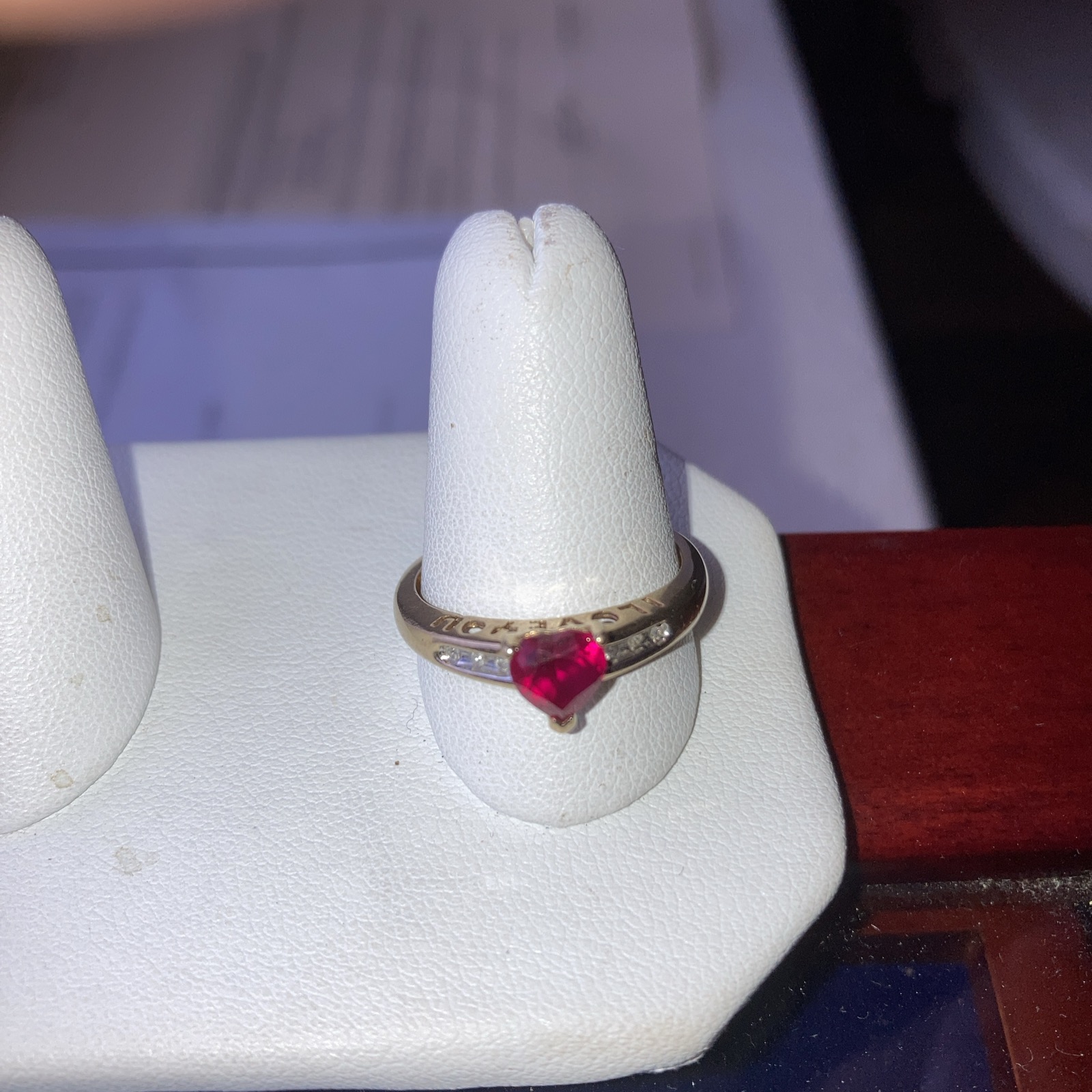10kt Yellow Gold Ruby & Diamond Ring