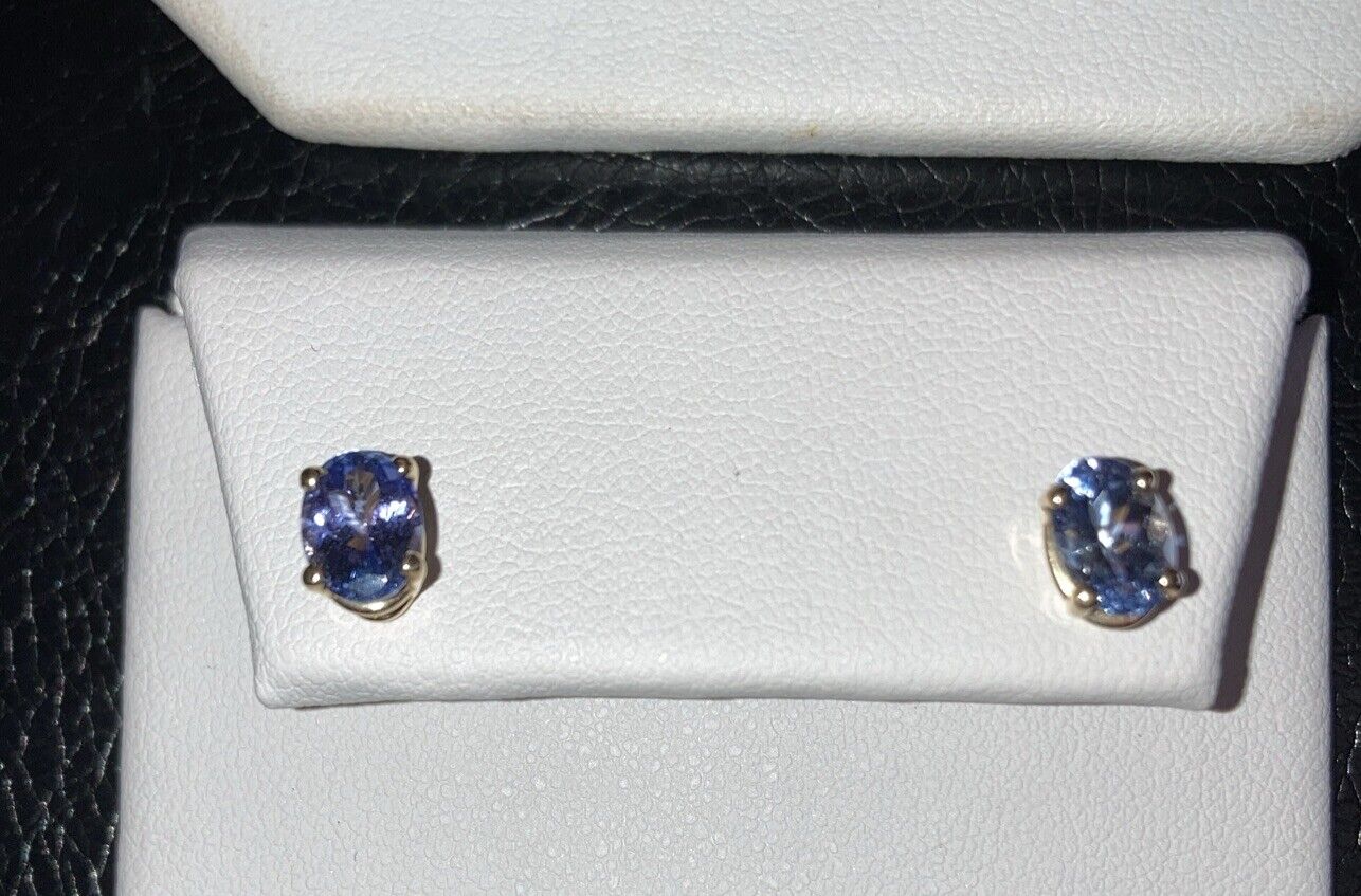 14K Tanzanite & Diamond Ring & Earrings All Natural 