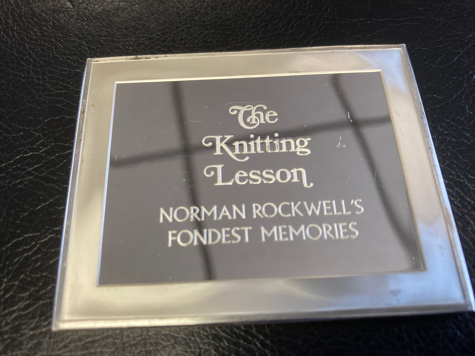 NORMAN ROCKWELL Fondest Memories Silver Bar Mint  "The Knitting Lesson"