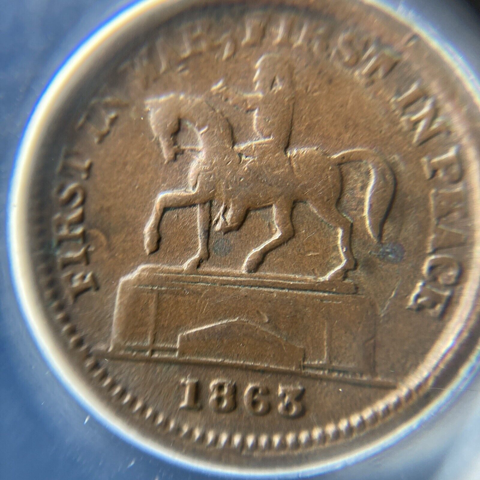 1863 Civil War Token “1st in War 1st in Peace” Graded EF-45 Token ID# 176/271a