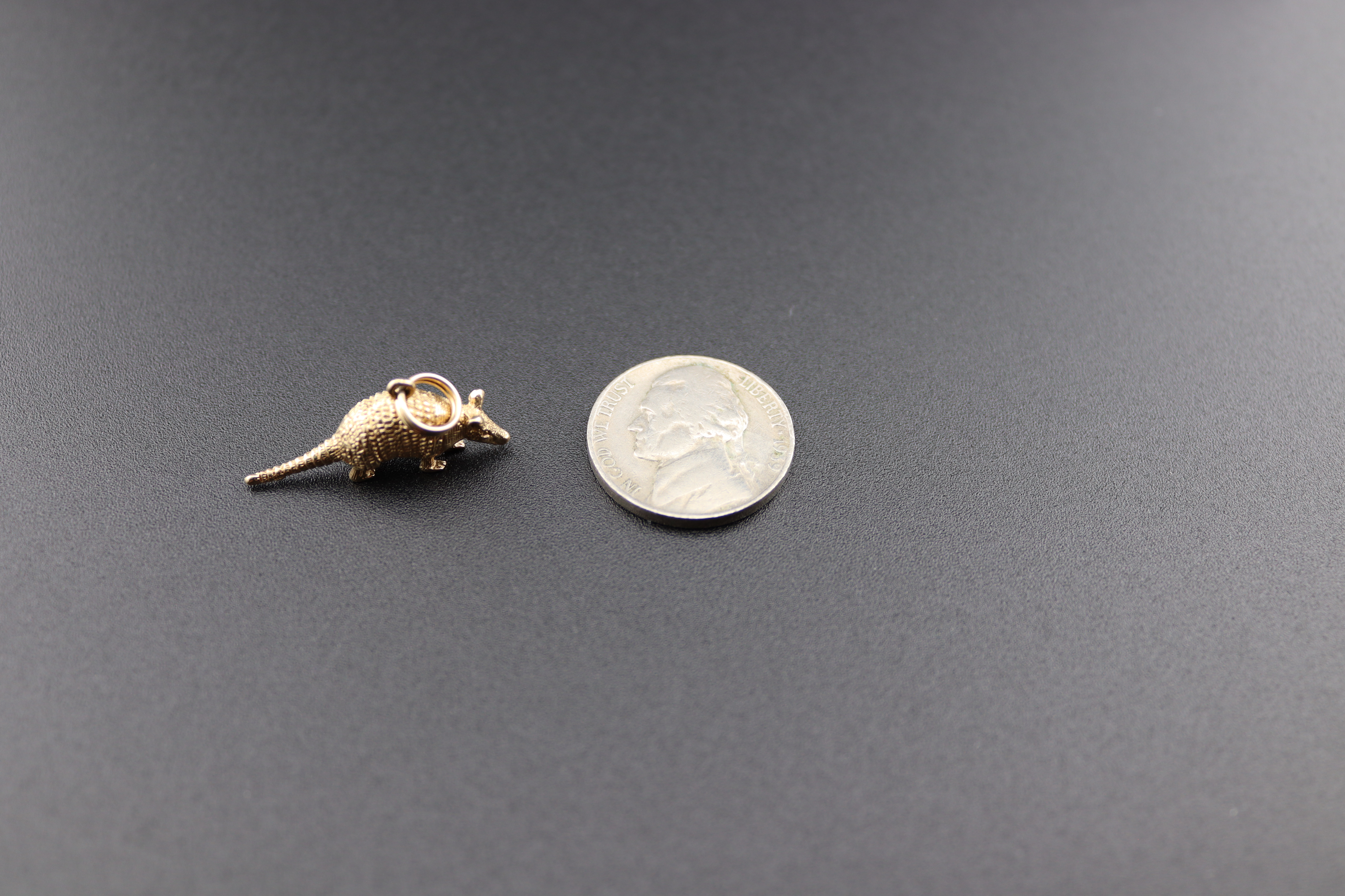 10K Gold Armadillo Charm