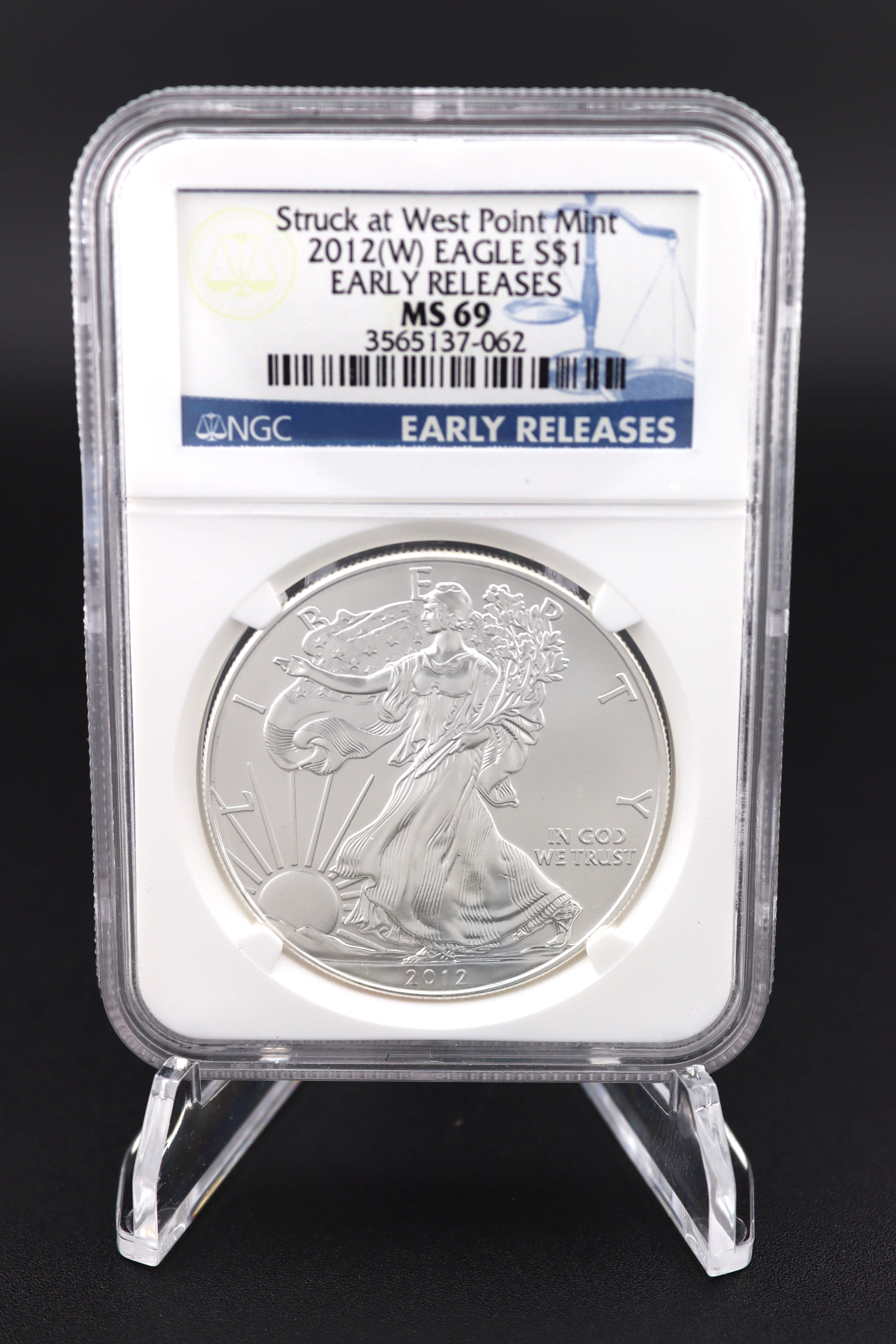 2012(W) American Silver Eagle $1 Coin - MS69 Early Release
