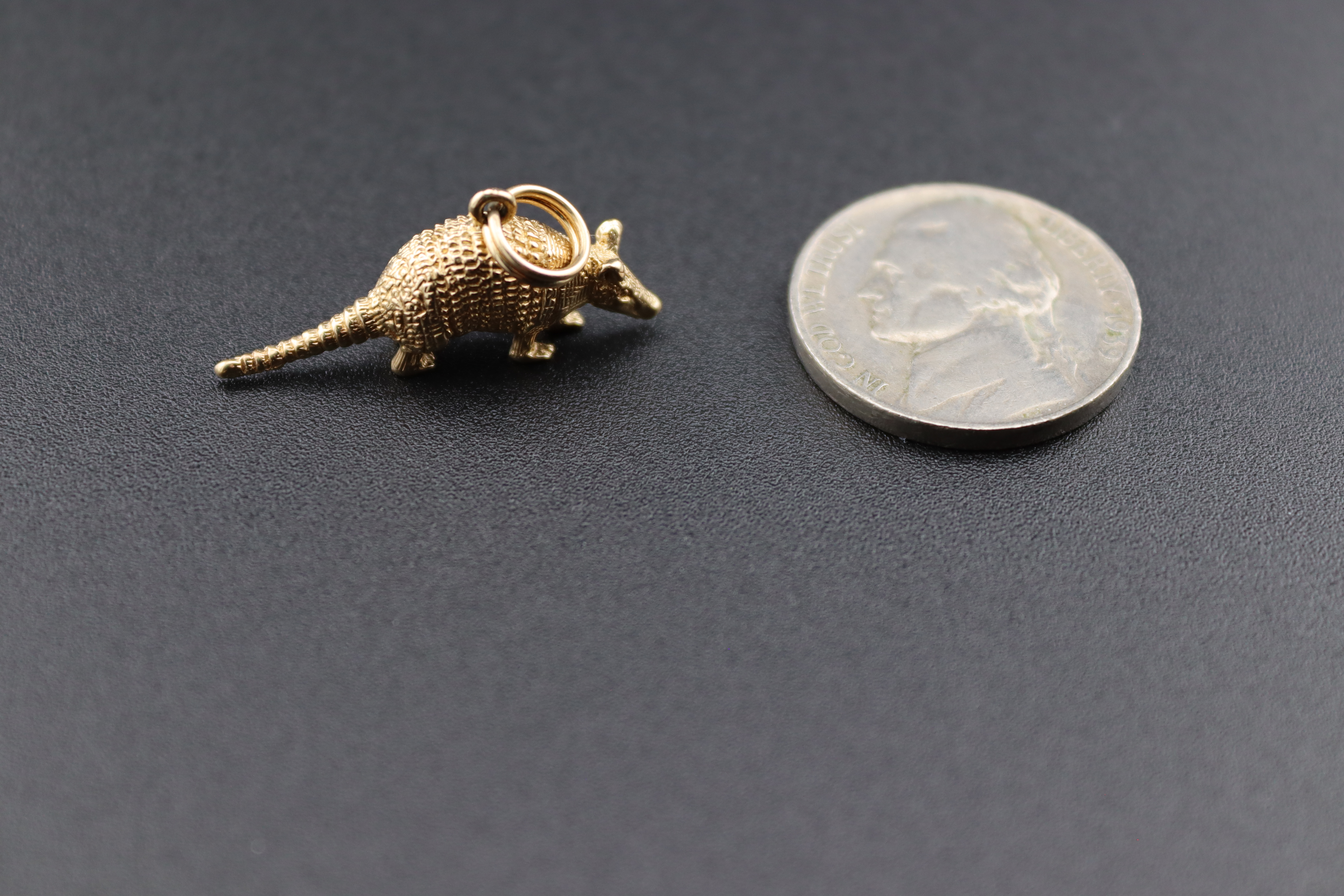 10K Gold Armadillo Charm