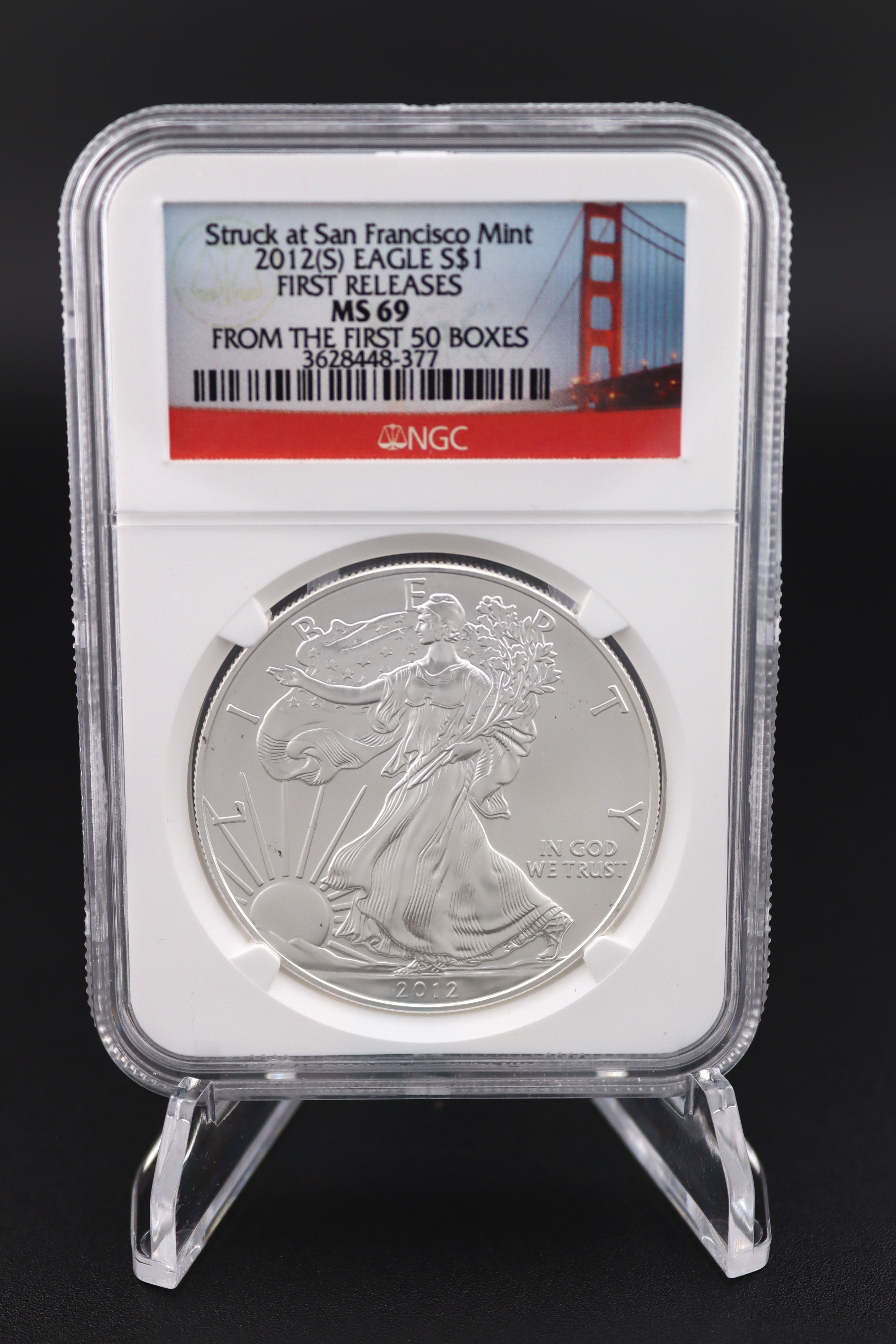 2012(S) Silver American Eagle $1 Coin MS69 NGC