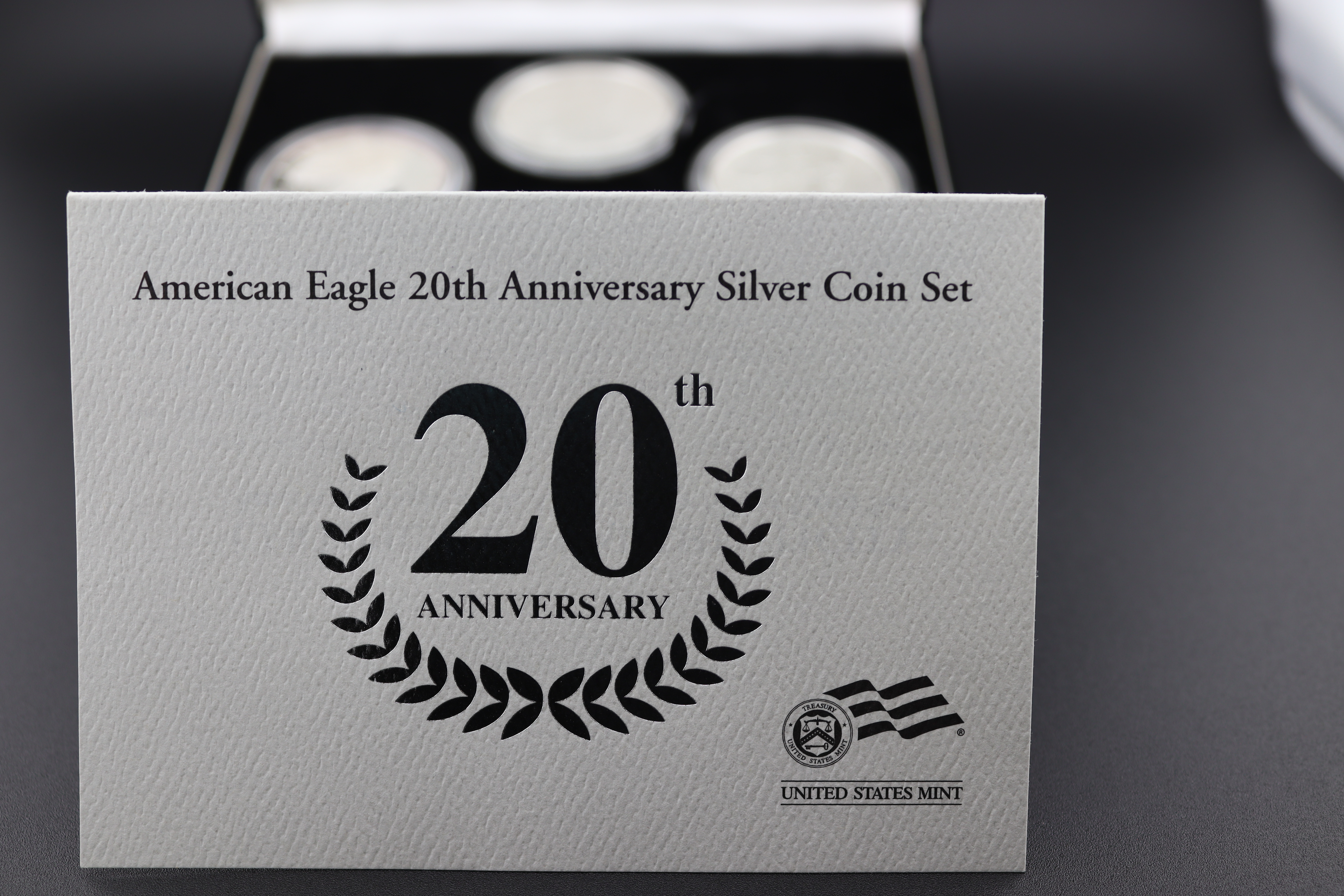 2006-West Point Silver Eagle 20th Anniversary 3-Coin Set; Reverse Proof, Proof, Uncirculated