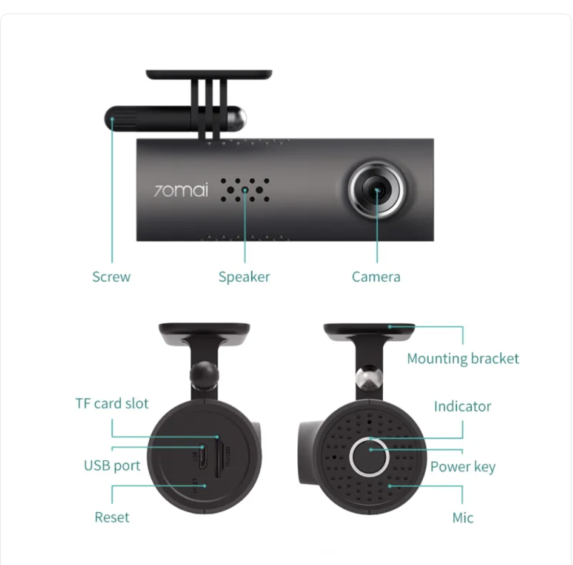 Dashboard Camera with MicroSD Card