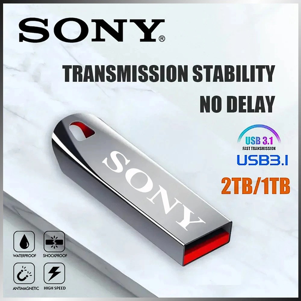 .SONY Original 2TB USB 3.0 Flash Drives High Speed Metal Pendrive 1TB 2GB Portable Usb Drive Waterproof Memoria Usb Flash Disk Sony USB 3.1 Flash Drive