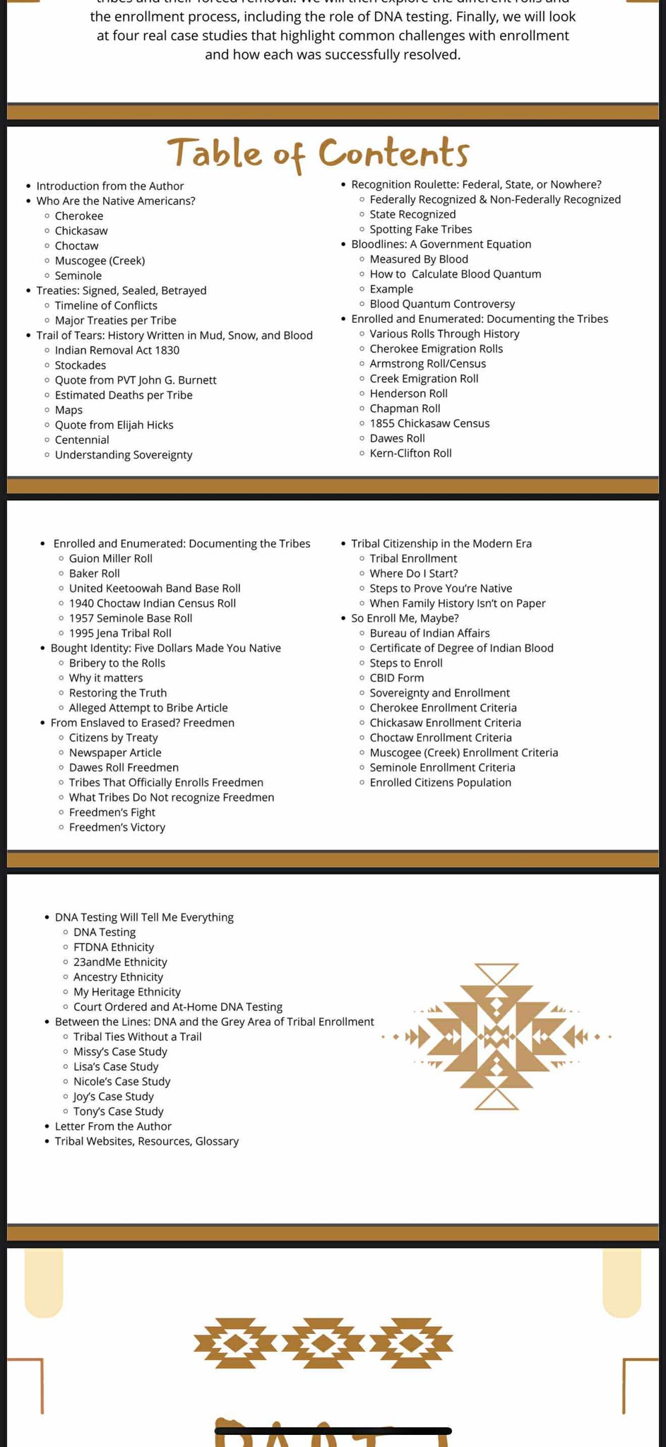 Native Americans: A Guide to the History and Enrollment of the Five Civilized Tribes 